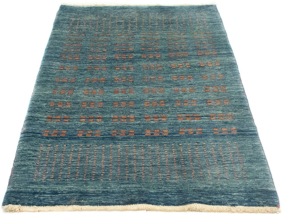 Wollteppich Loribaft Teppich handgeknüpft blau, morgenland, rechteckig, Höhe: 18 mm, handgeknüpft