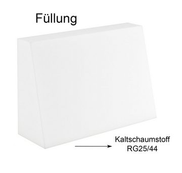 sunnypillow Rückenkissen Palettenkissen gesteppt Seitenkissen 60x40x20/10cm, Schwarz