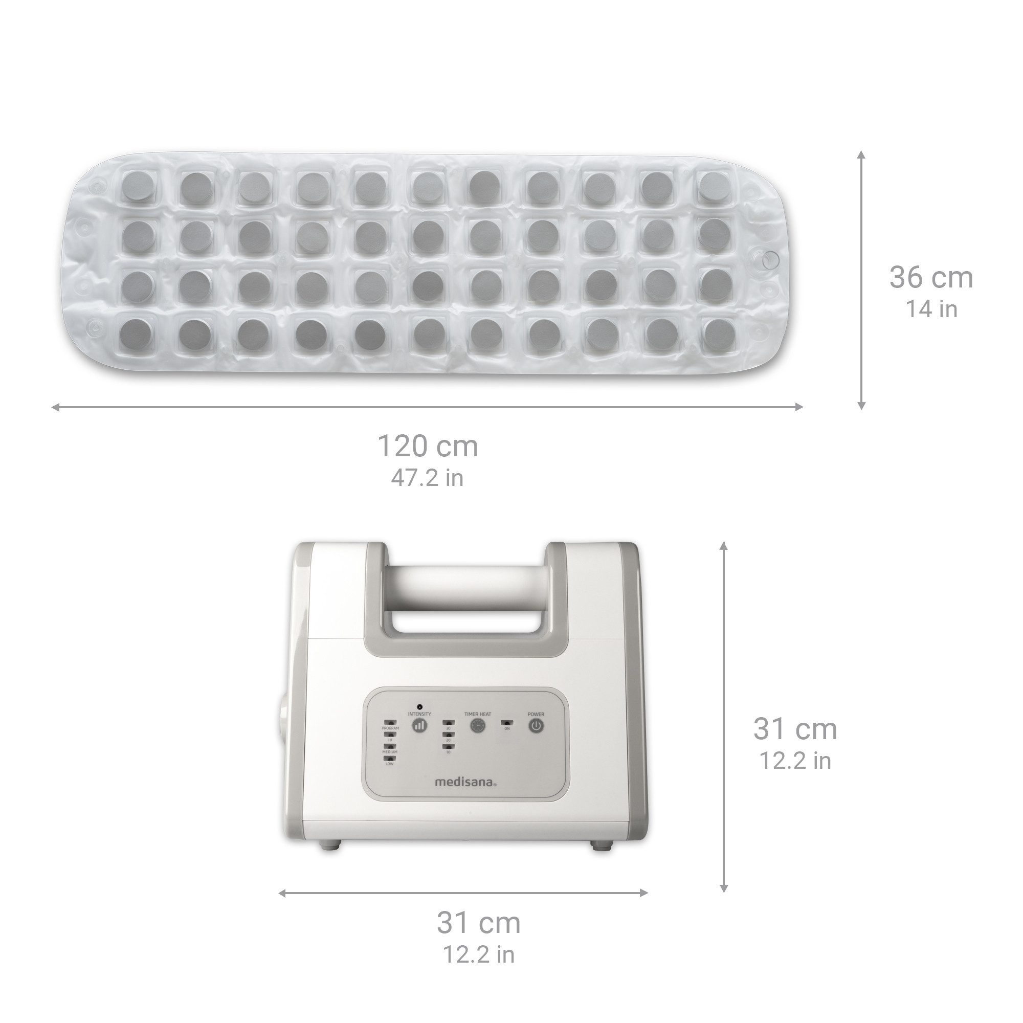 medisana Luftsprudelbad BBS Whirlpool für die Badewanne