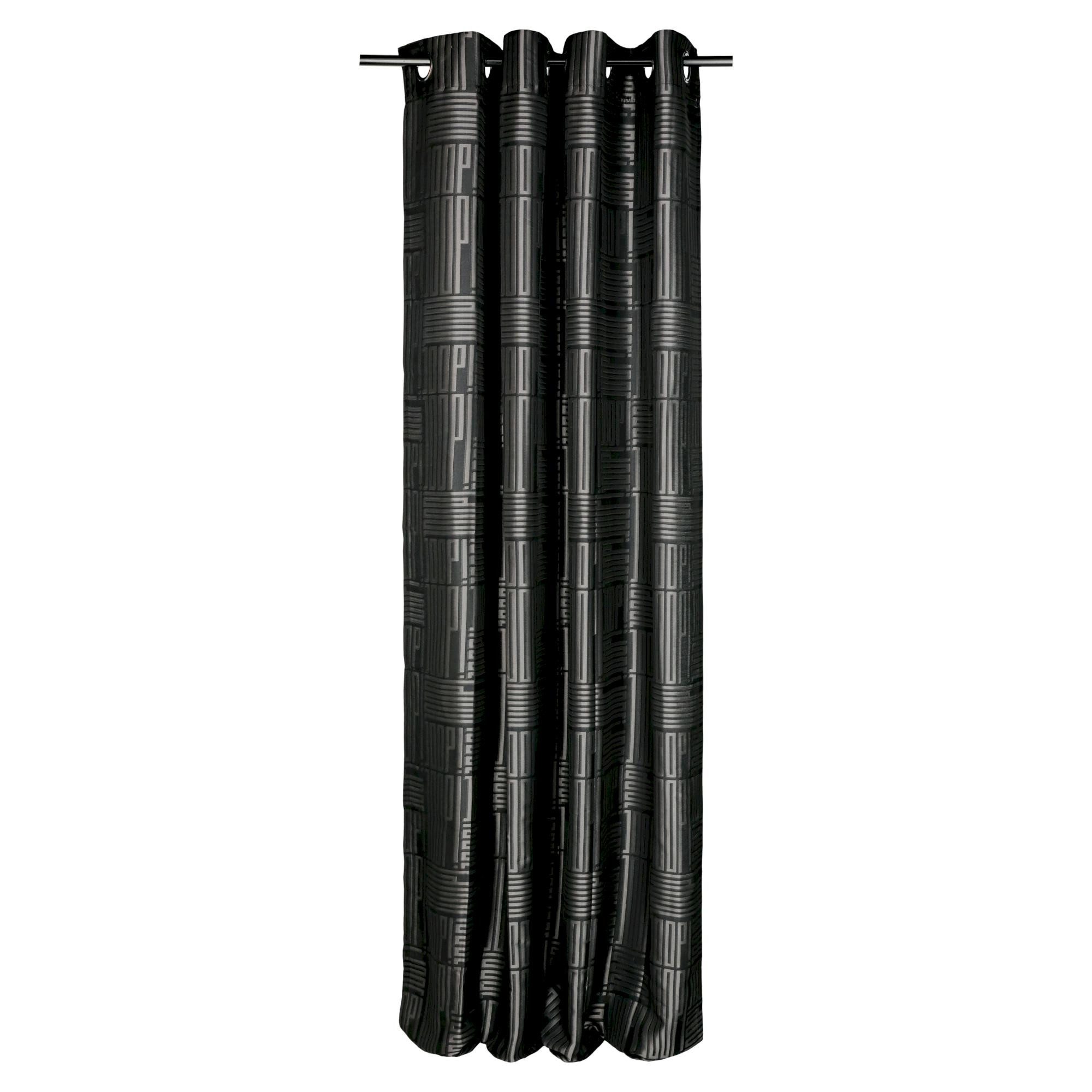 JOOP! Vorhang FINE BARS Ösenvorhang (1 St), Polyester, 140 x 250 cm in Schwarz