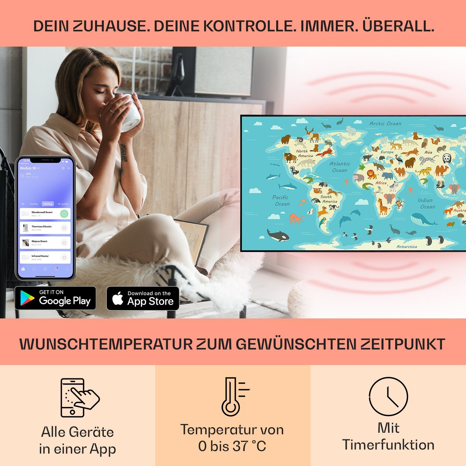 Klarstein Heizkörper Wonderwall Air Art Smart günstig online kaufen