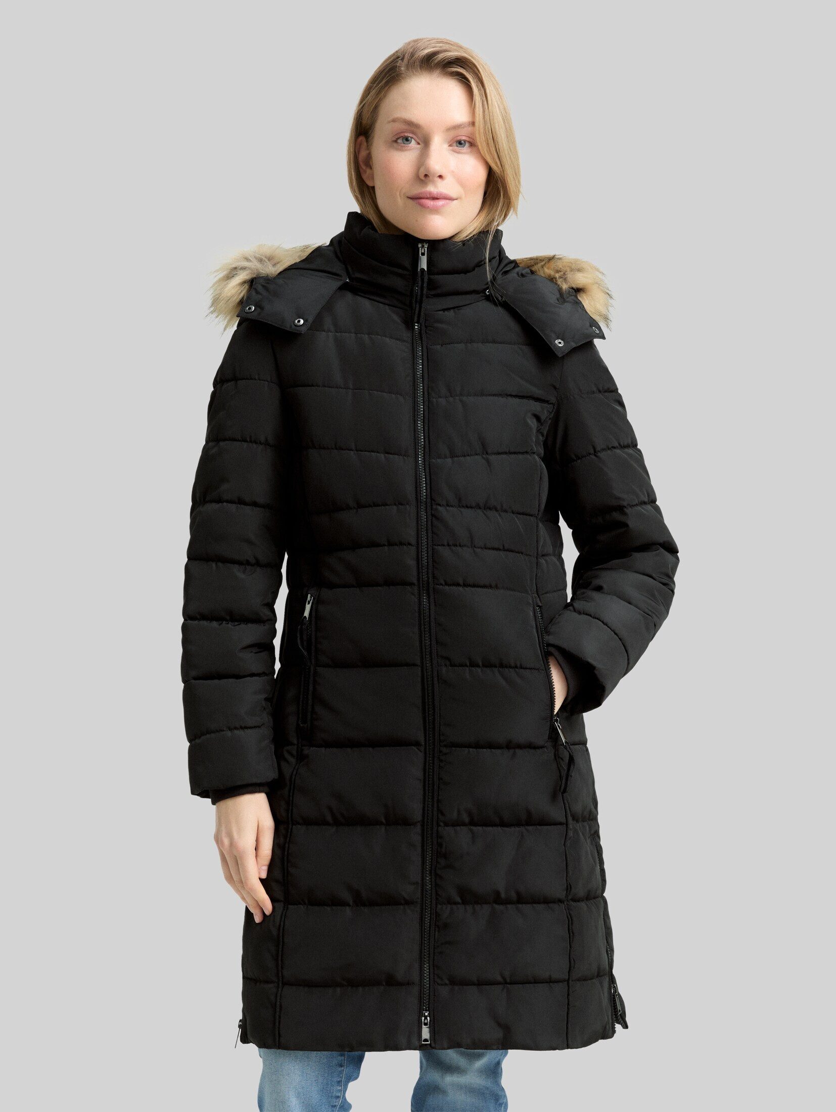 TOM TAILOR Steppmantel Jacken Puffer-Mantel mit abnehmbarer Kapuze