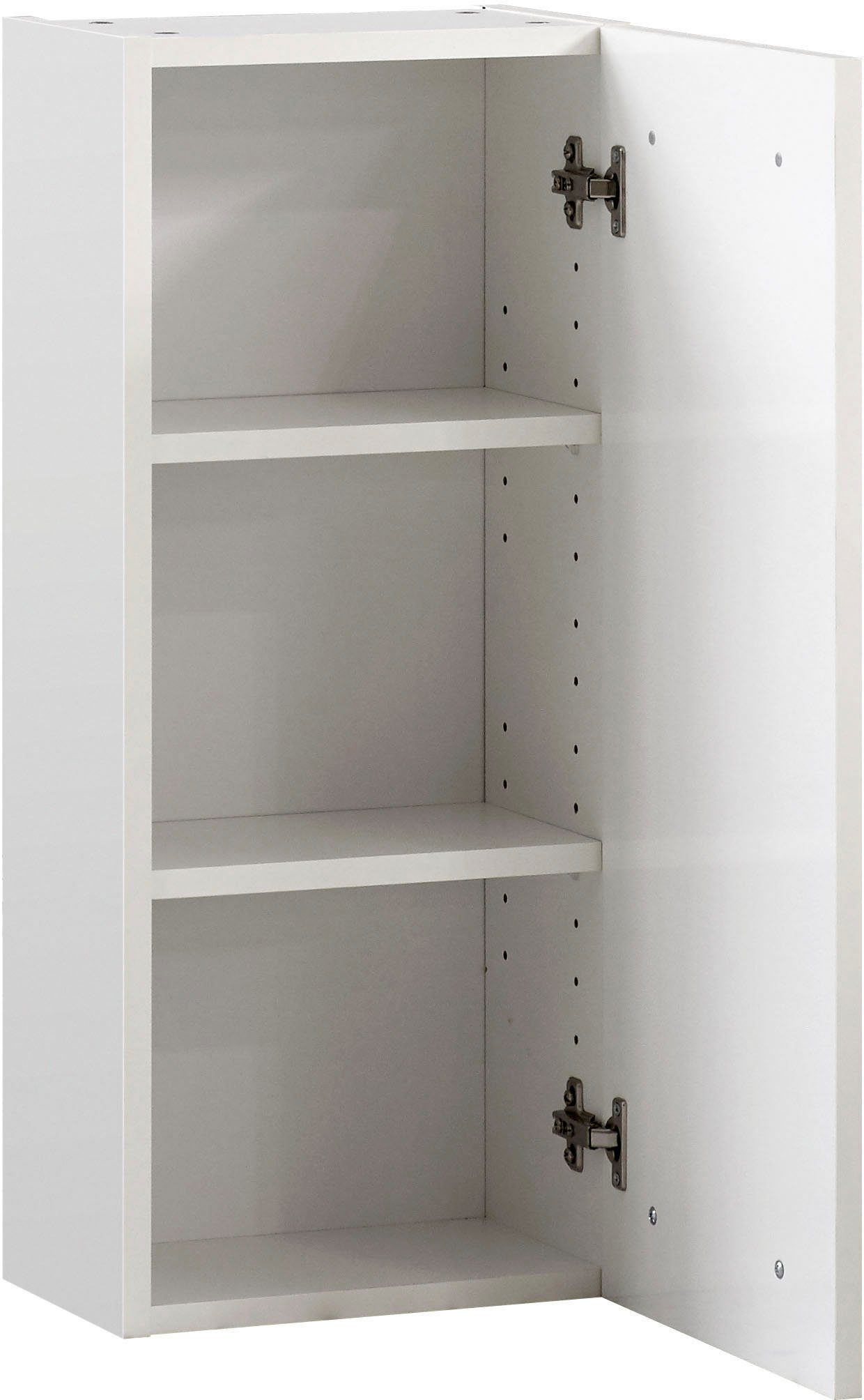 Saphir Hängeschrank Quickset 335 Wand-Badschrank 30 cm breit mit 1 Tür und 2 Einlegeböden Badezimmer-Hängeschrank, Griffe in Chrom Glanz – Bild 4 von 5