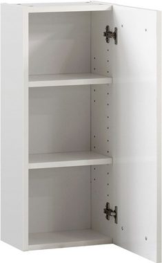 Saphir Hängeschrank Quickset 335 Wand-Badschrank 30 cm breit mit 1 Tür und 2 Einlegeböden Badezimmer-Hängeschrank inkl. Türdämpfer, Griffe in Chrom Glanz