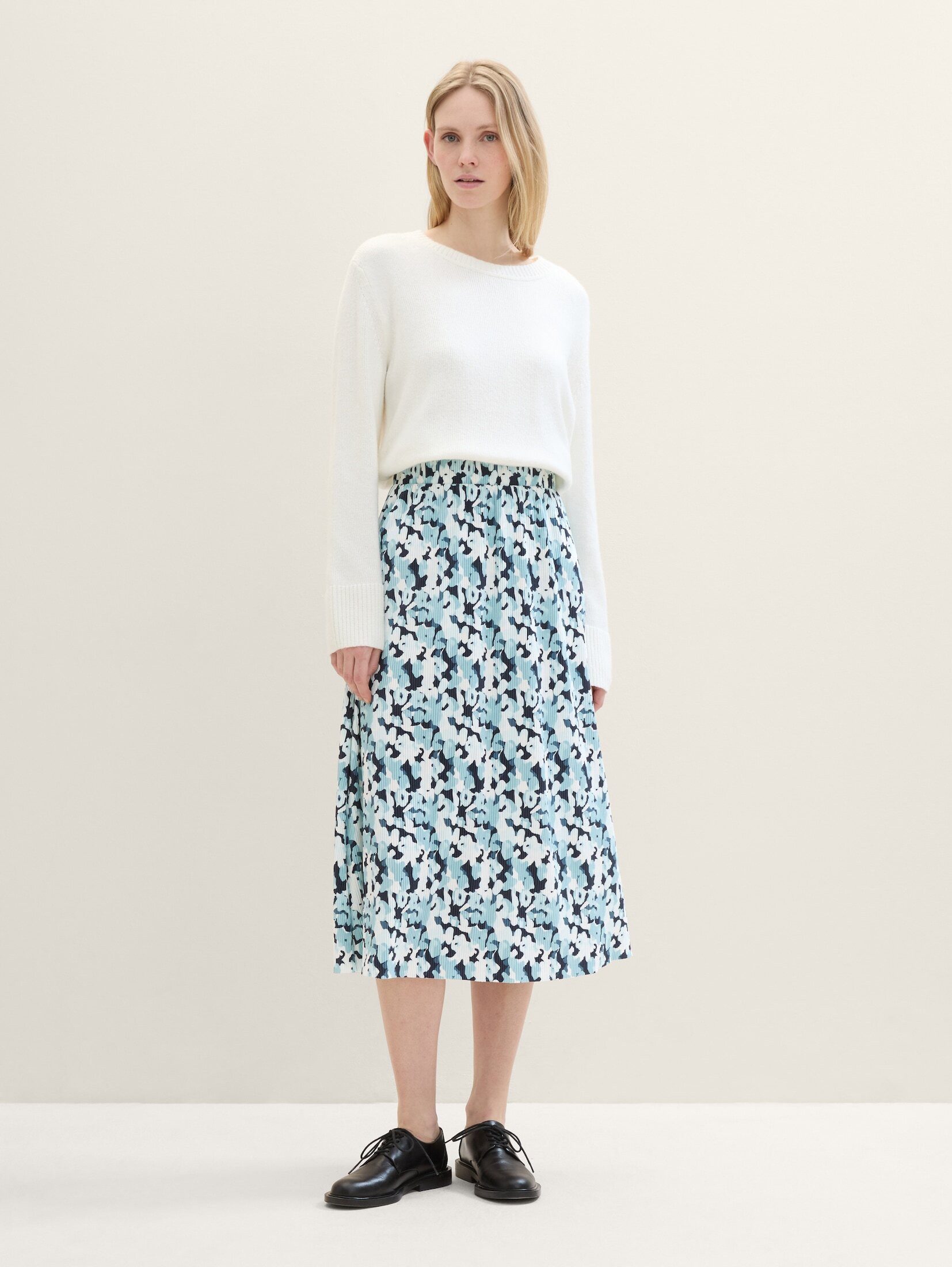 TOM TAILOR Sommerrock Plissee-Midirock mit Blumenmuster günstig online kaufen