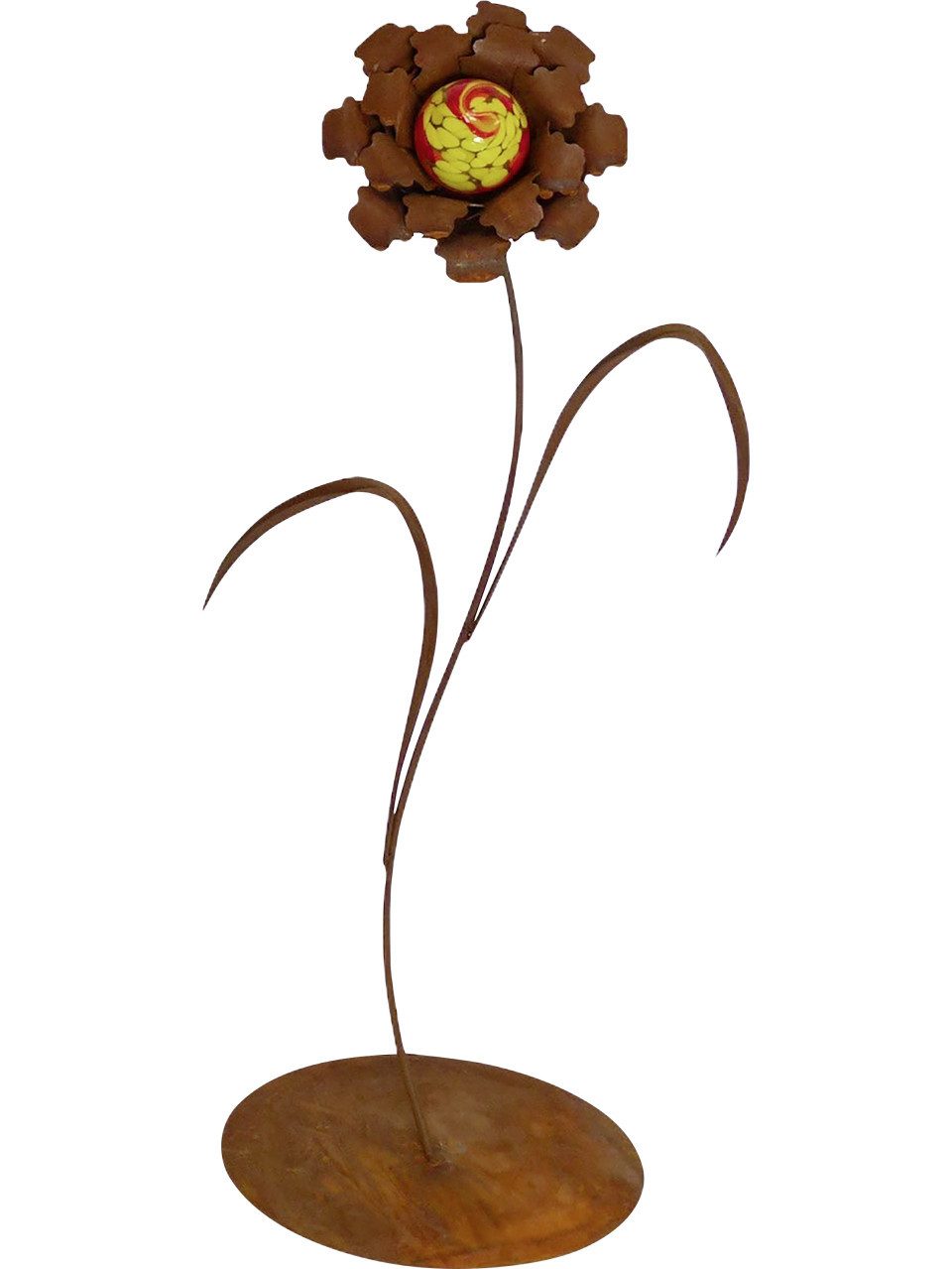 BADEKO Gartenfigur Badeko Blume Bavaria 90 x 23 cm rostbraun