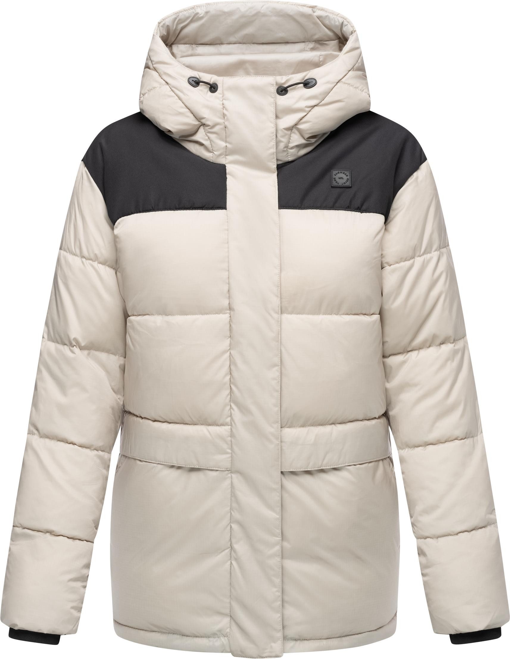 Ragwear Anorak Wikesh stylische Winter Steppjacke mit Colourblocking