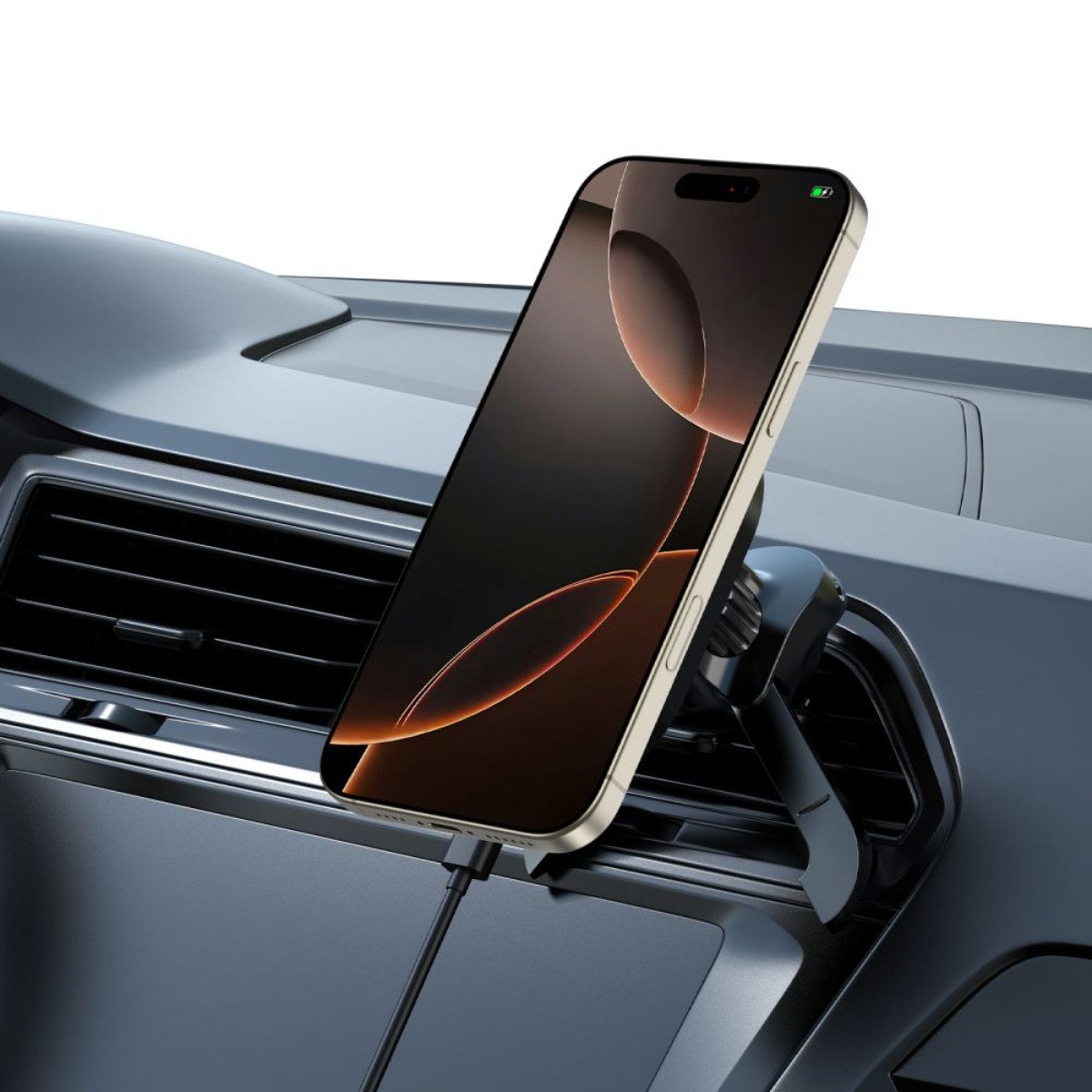 TECH PROTECT Handy-Halterung MM15W-V6, (Autohalterung mit Ladefunktion und Zubehör, MagSafe Lüftungshalterung mit 15 W Ladefunktion)