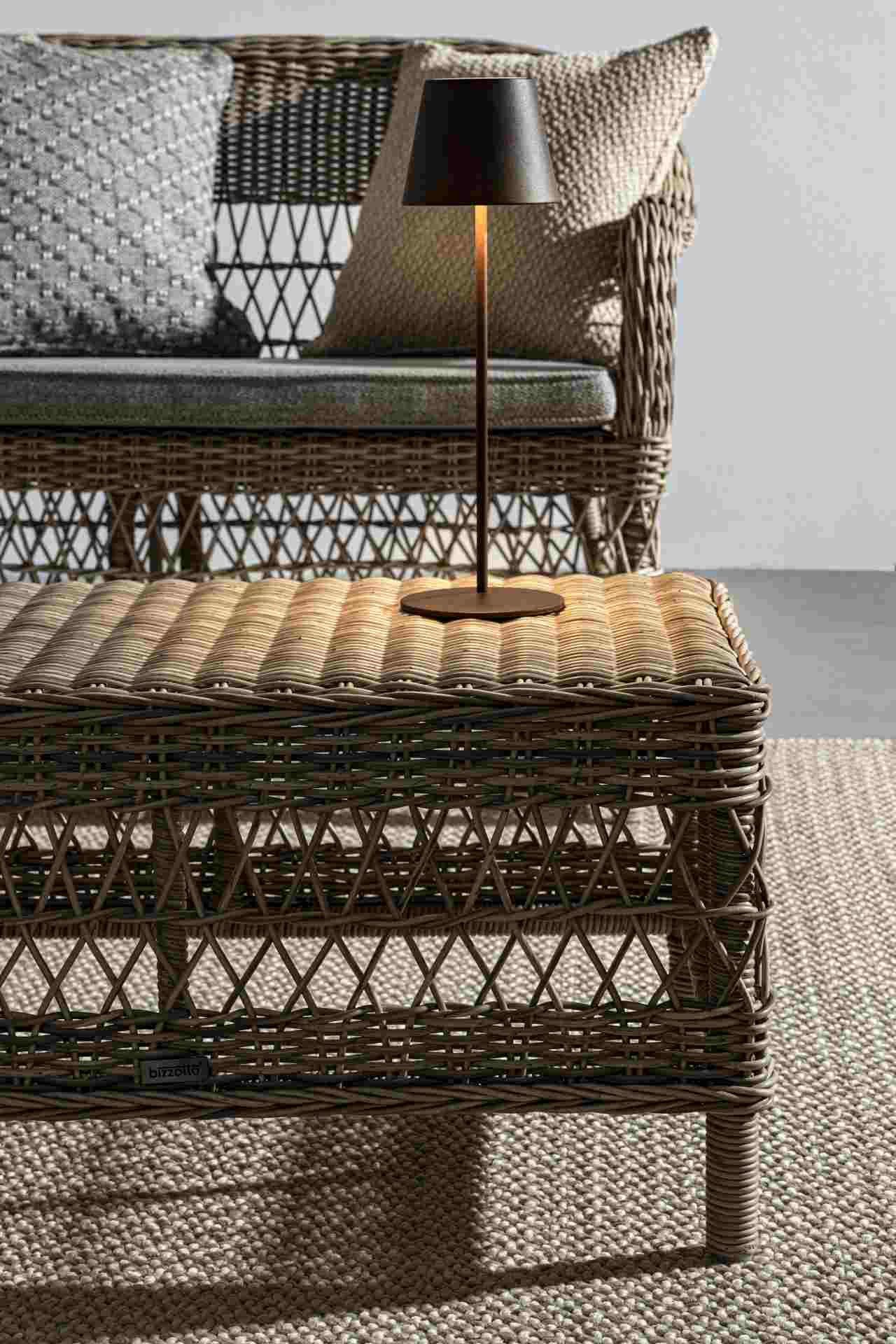 Feeling4Home Couchtisch Jupiter aus Kunstfaser-Geflecht