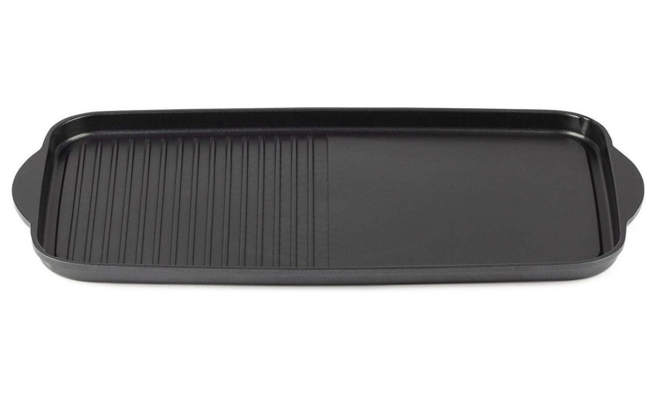 ROSMARINO Grillplatte Grillplatte Aluminiumguss Induktion, Antihaft, Backofengeeignet