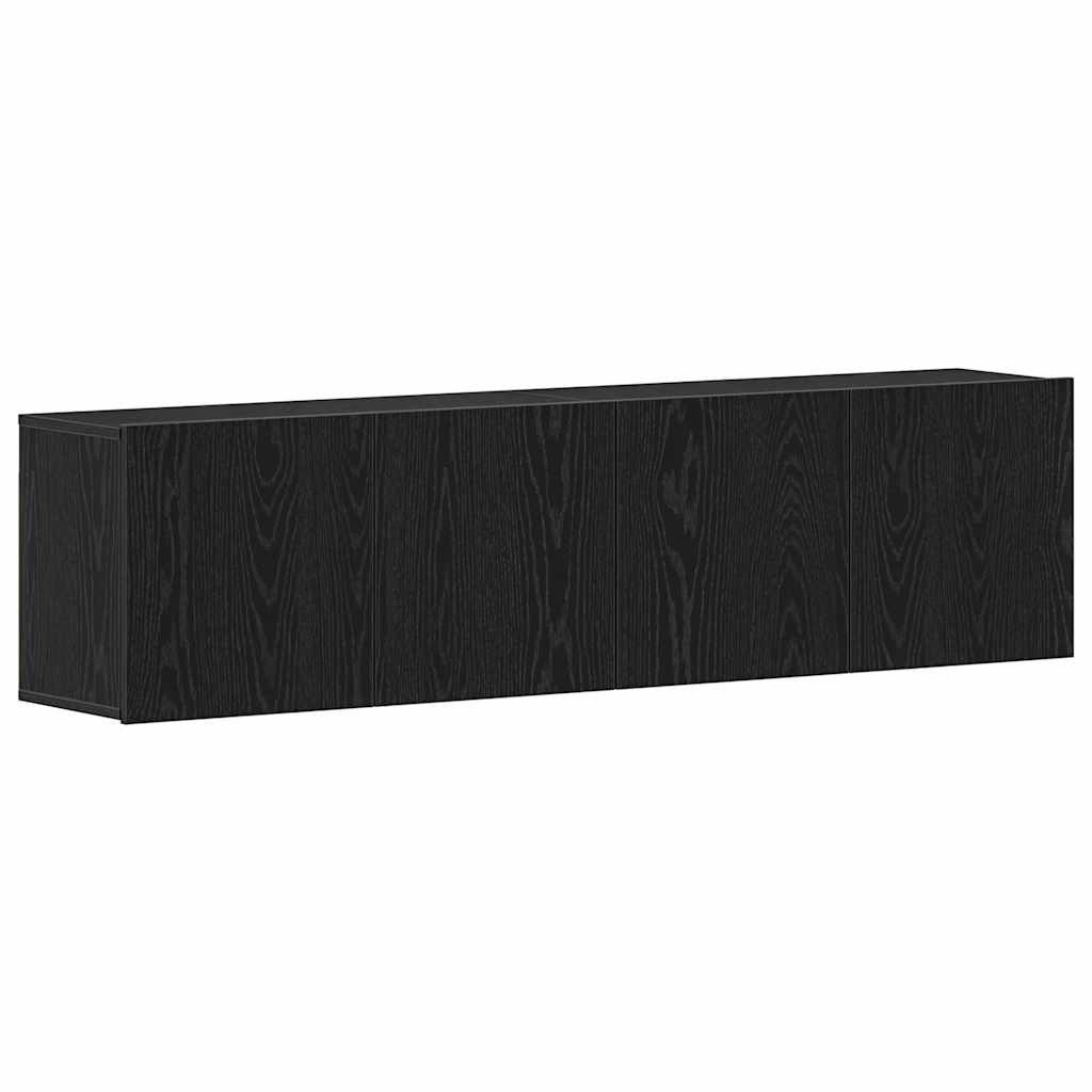 vidaXL Schuhschrank TV-Schränke 2 Stk. Schwarze Eiche 160 x 30 x 41 cm Holz günstig online kaufen