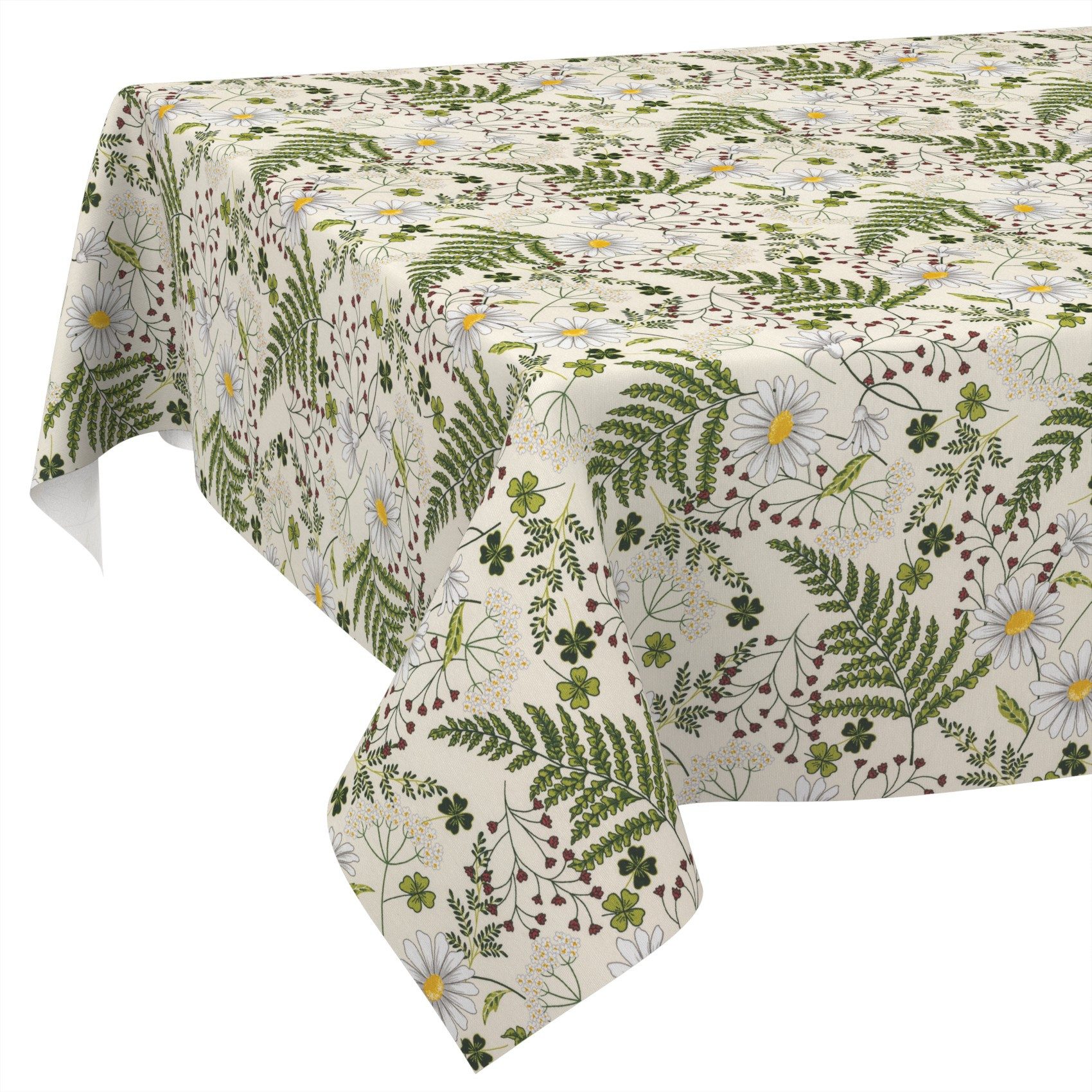 ANRO Tischdecke abwaschbar Tischtuch Baumwolle Polyester wasserabweisend (Einzelstück 1-tlg), Schmutzabweisend Garten Grün 100x140cm