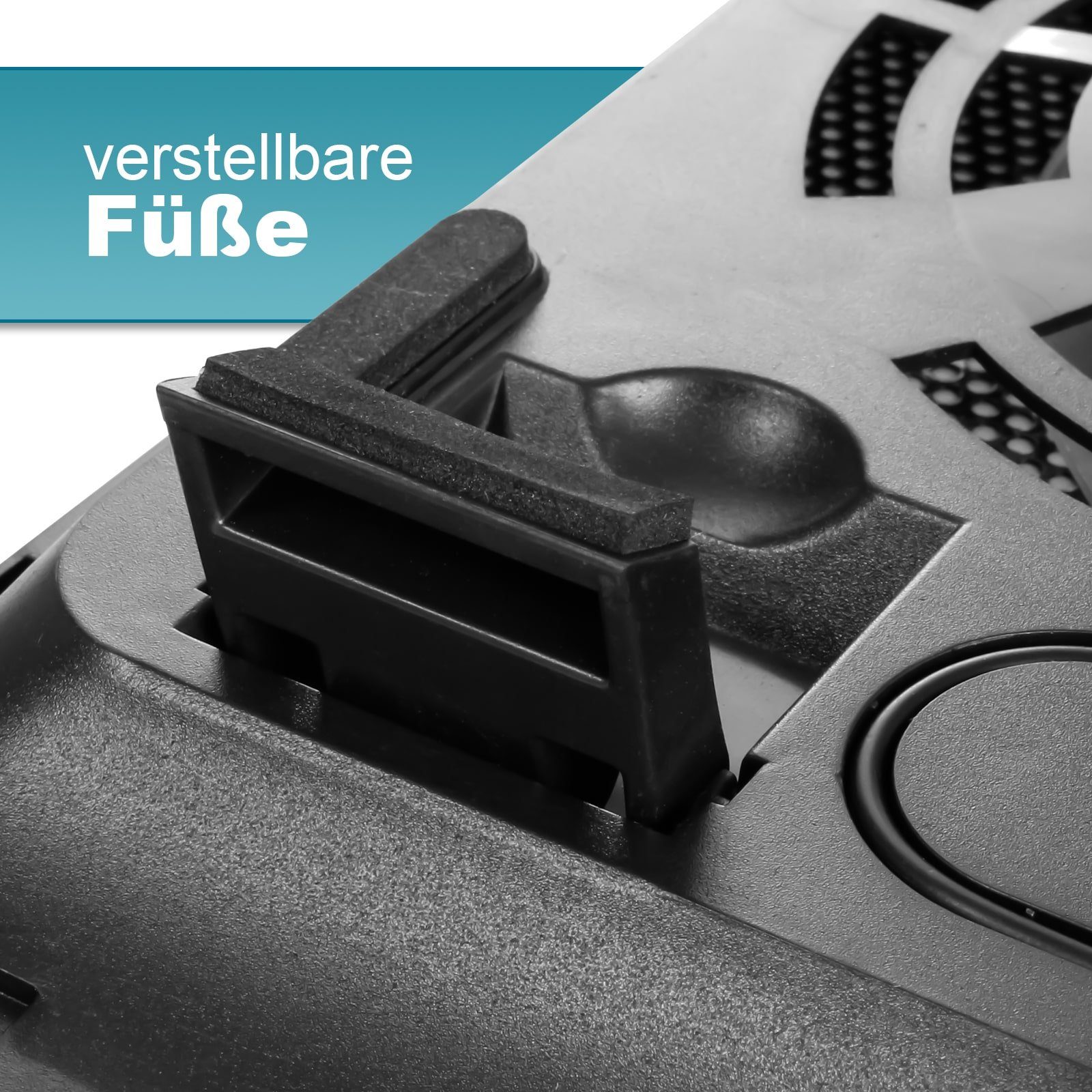 EAXUS Notebook-Kühler Padeax für PlayStation 4, Laptops & weitere Konsolen. Lüfter Kühler, auch PS5, mit blauer LED-Beleuchtung