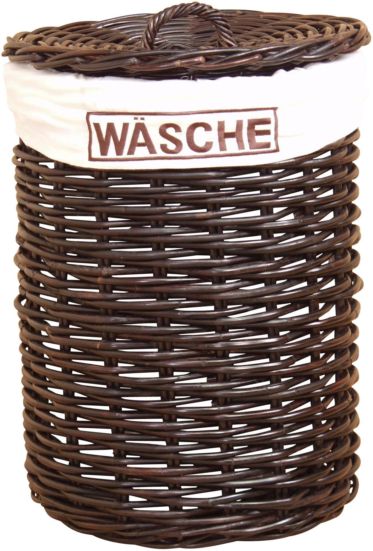 Home affaire Wäschekorb, Rattangeflecht, Höhe 65 günstig online kaufen