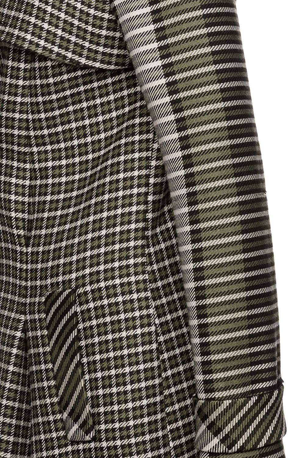 Patrizia Pepe Trenchcoat British Tweed Mantel Gr. 40 mit Reverskragen