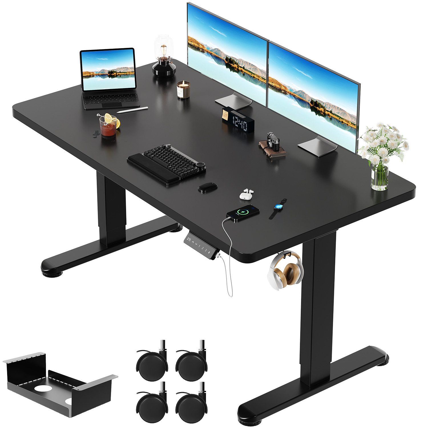 HOMALL Schreibtisch Höhenverstellbarer Elektrisch mit 25mm starker einteili günstig online kaufen