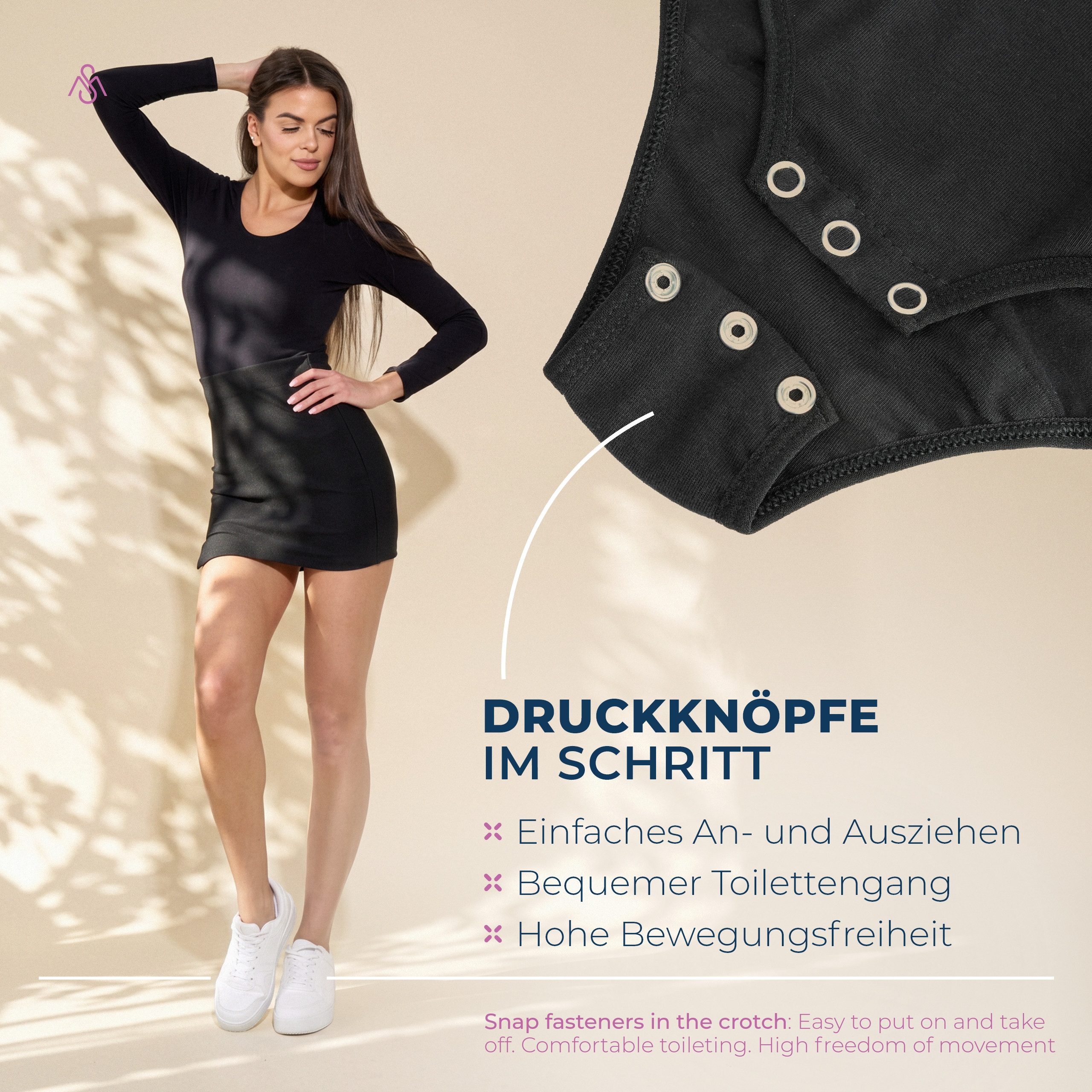 Merry Style Body Damen Langarm Body BD900 – Bild 5 von 5