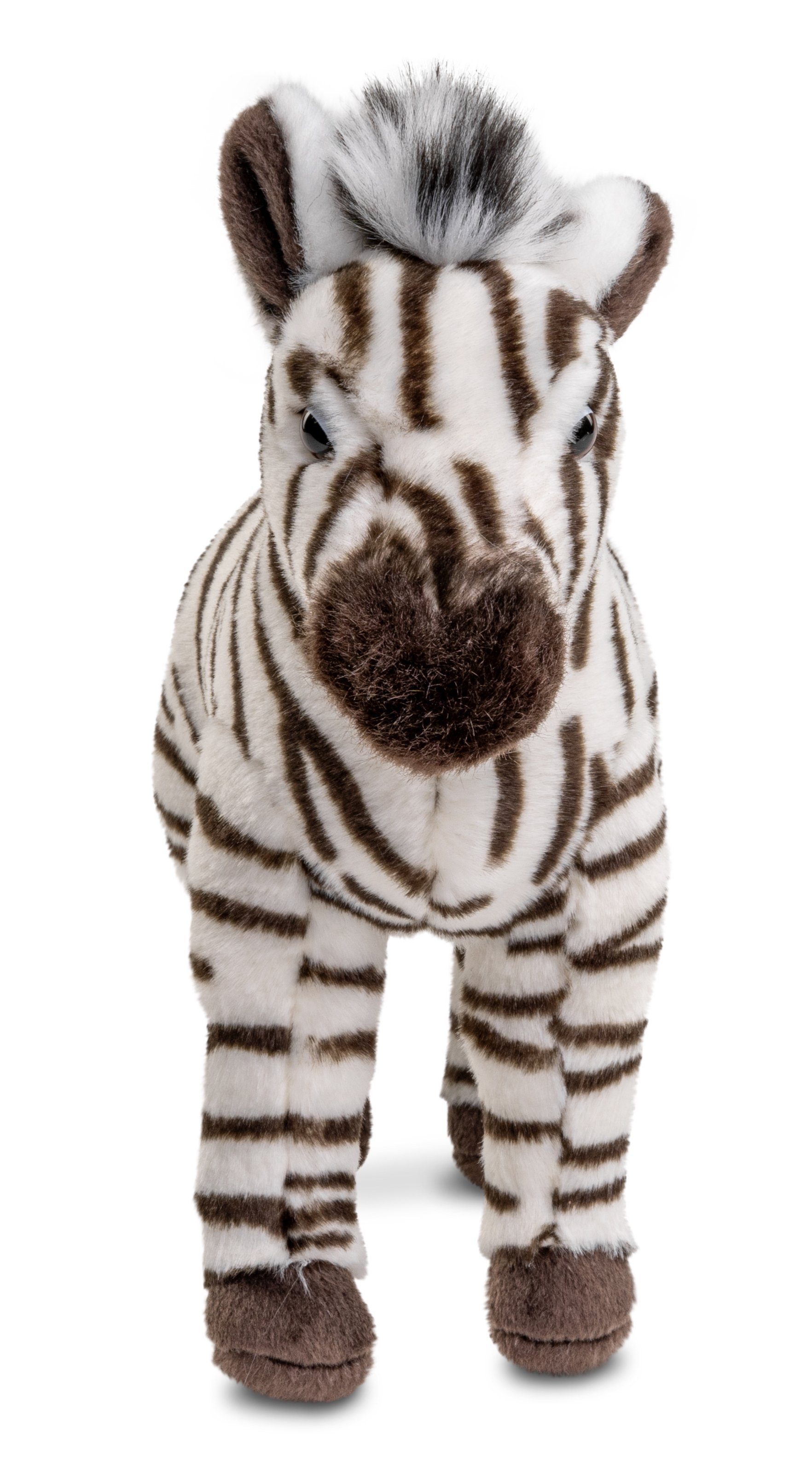 Uni-Toys Kuscheltier Zebra, stehend - (Höhe) Füllmaterial cm recyceltes cm 100 - Plüsch-Pferd oder % Plüschtier, 31 - zu 23