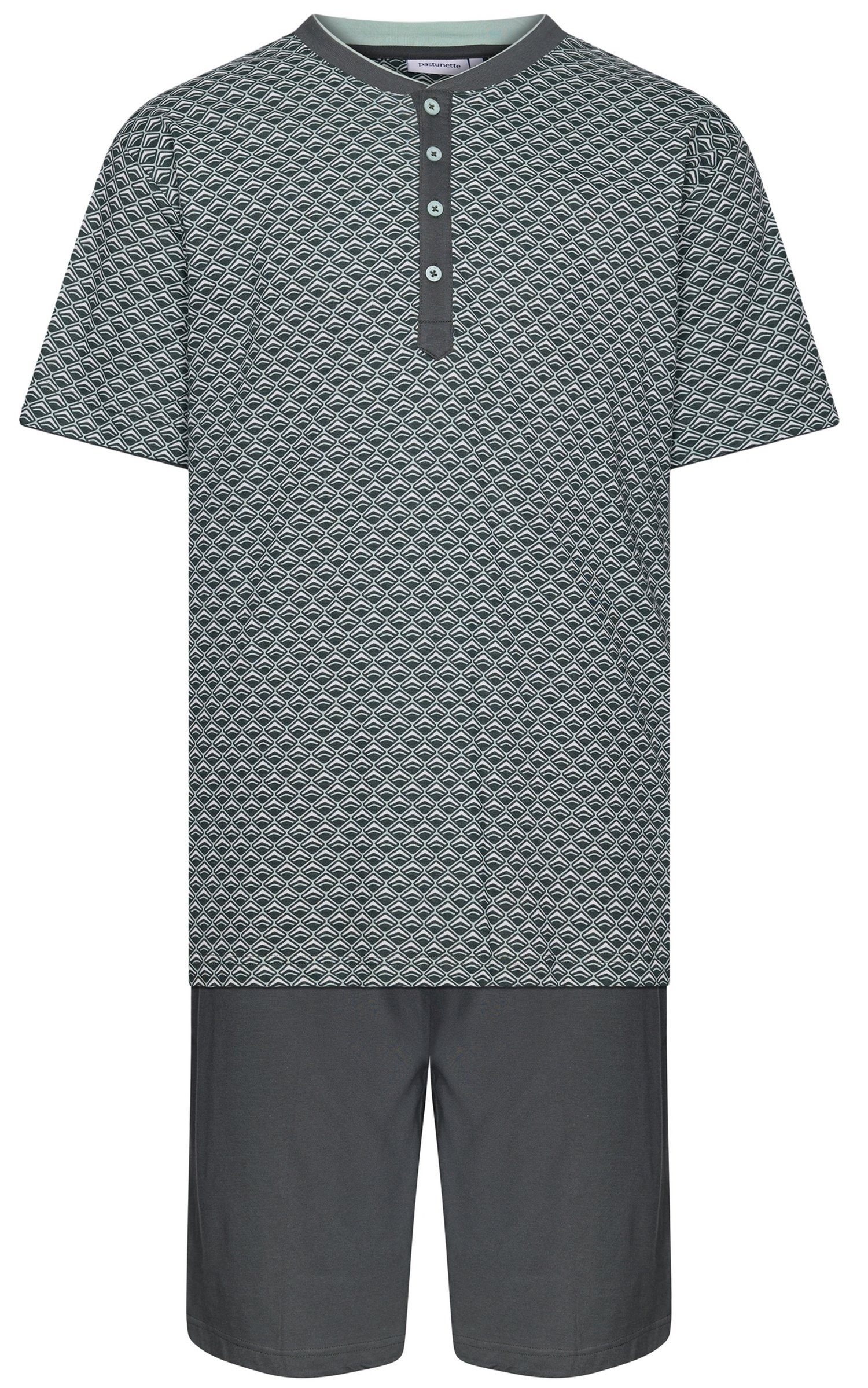 Pastunette Shorty Modischer Herren Pyjama kurz (2 tlg) Baumwolle