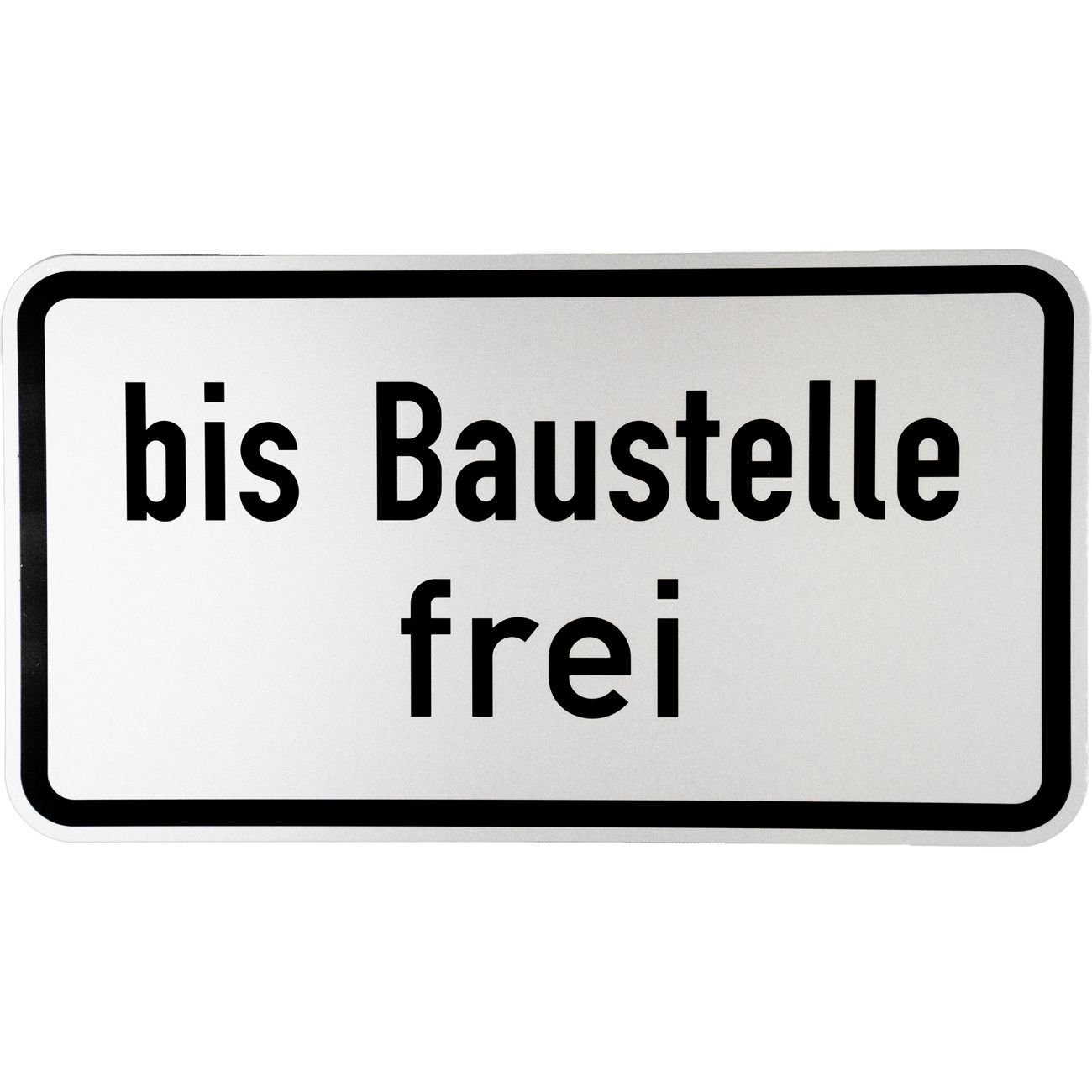 BauSupermarkt24 Verkehrsschild Verkehrszeichen 1028-31 " bis Baustelle frei " 231 x 420 Straßenschild