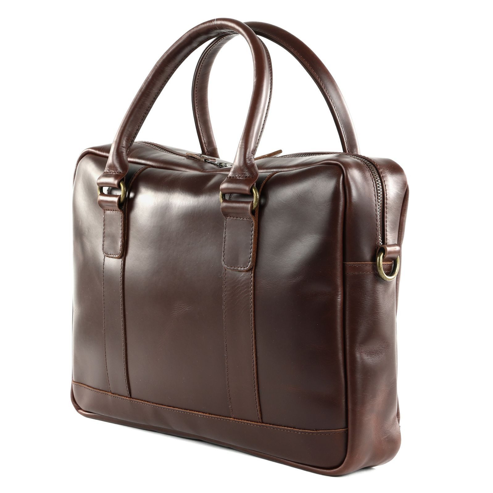 Buckle & Seam Businesstasche New Stripes Business Bag, aus echtem Rindsleder