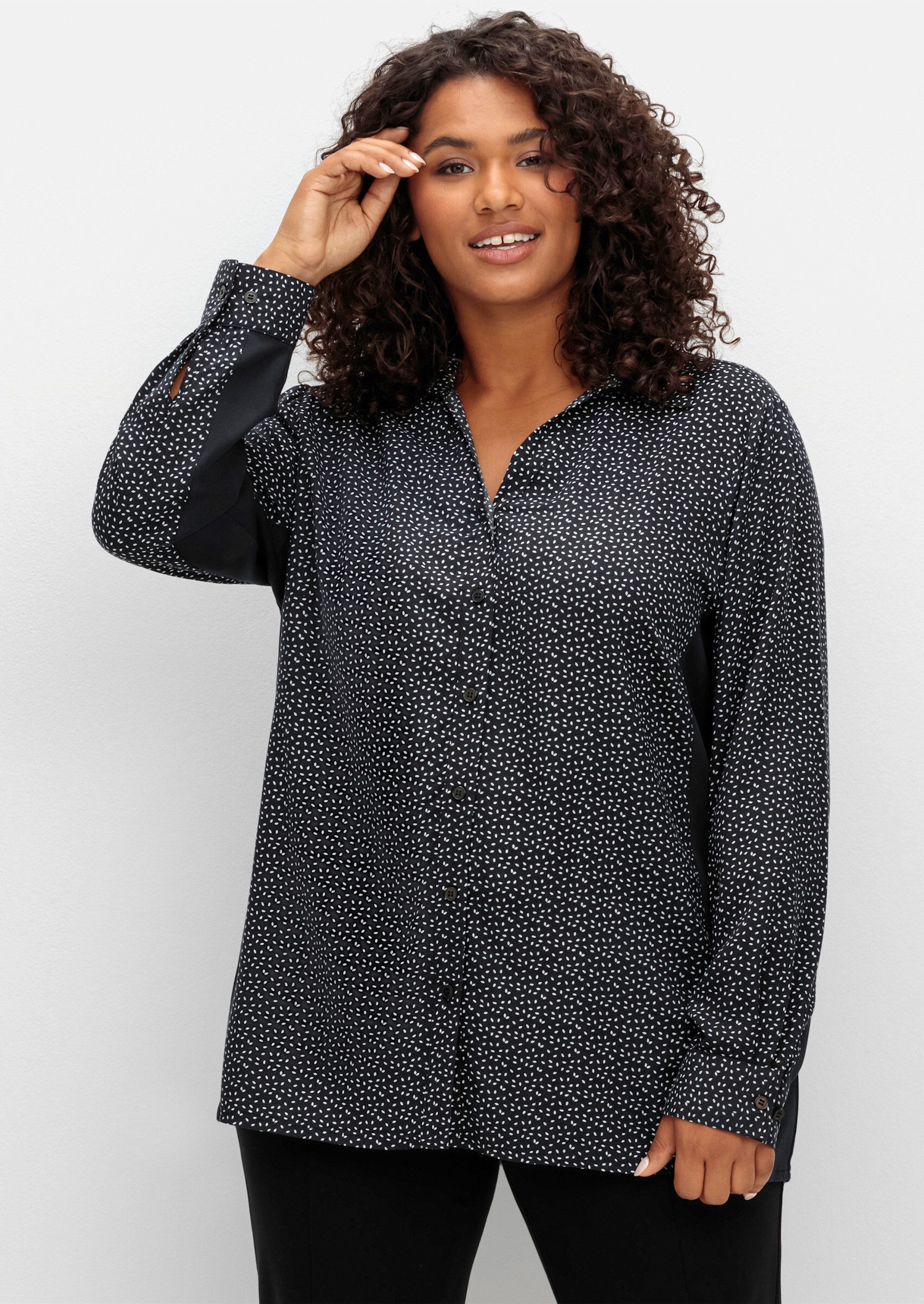Sheego Klassische Bluse Baumwollbluse günstig online kaufen