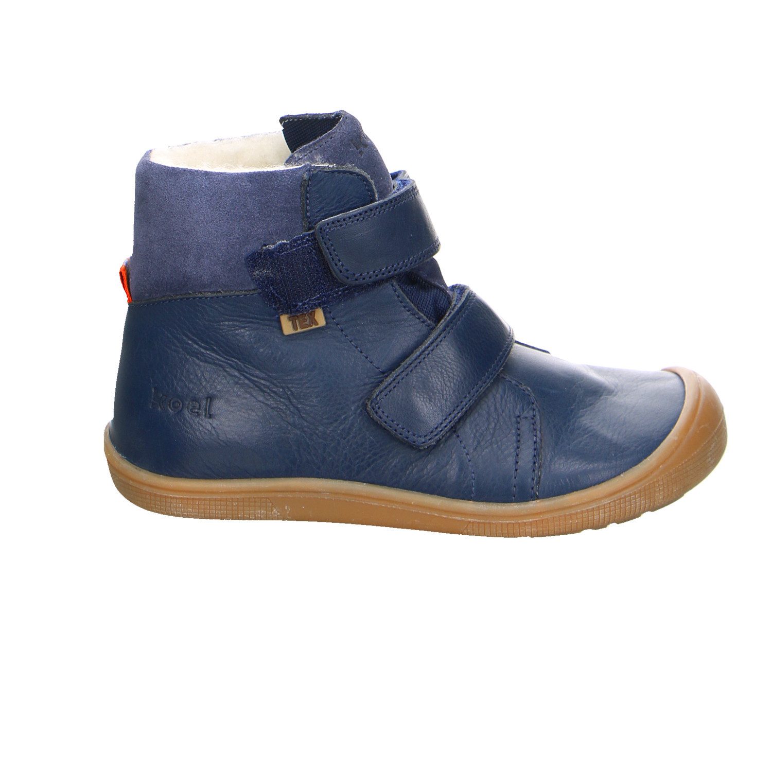 Koel Bot Desp Velcro Leder Klettstiefel Winter Junge blau Winterstiefelette