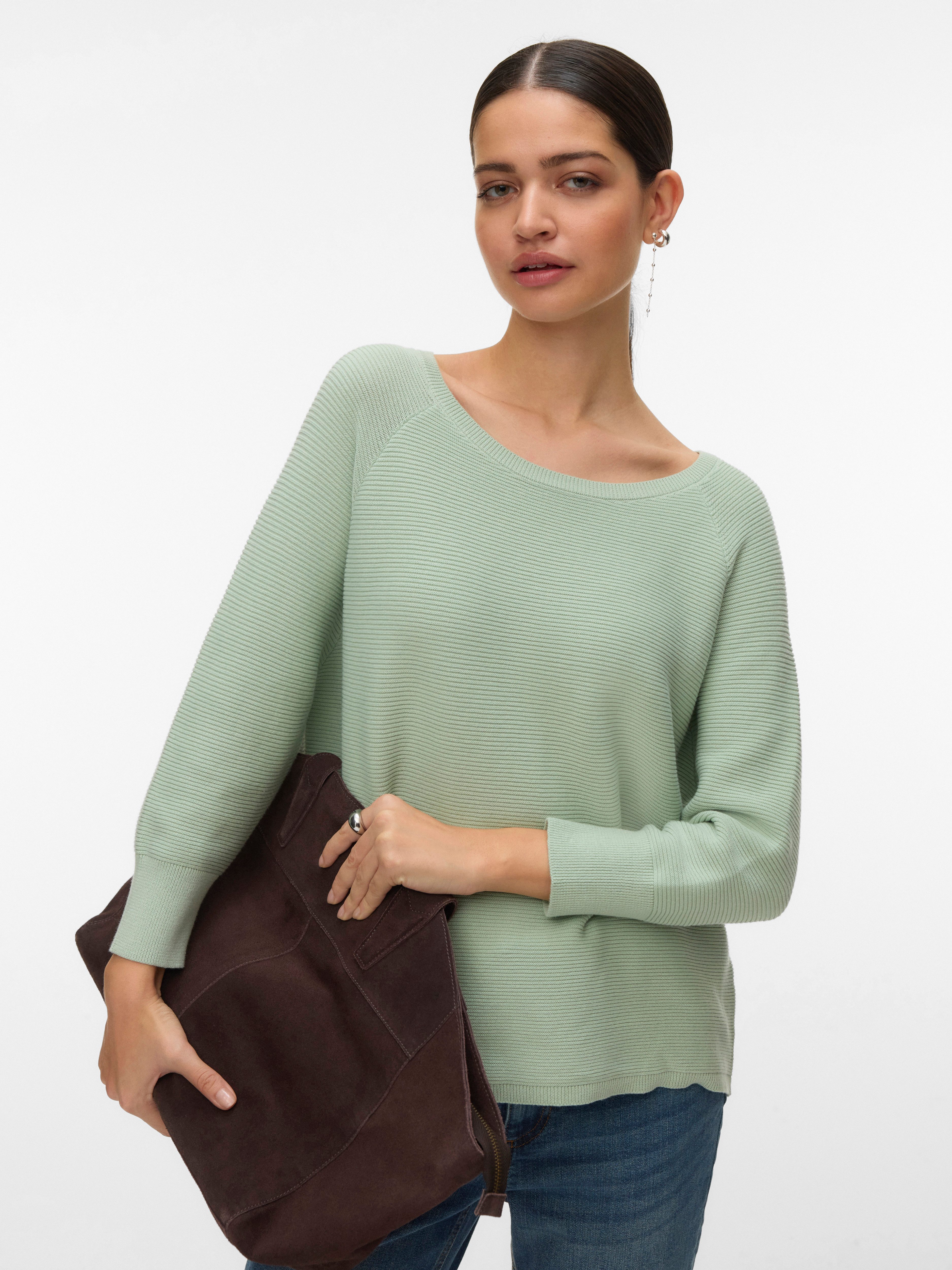 Vero Moda Strickpullover VMNEW NORA 3/4 BOATNECK PULLOVER NOOS günstig online kaufen
