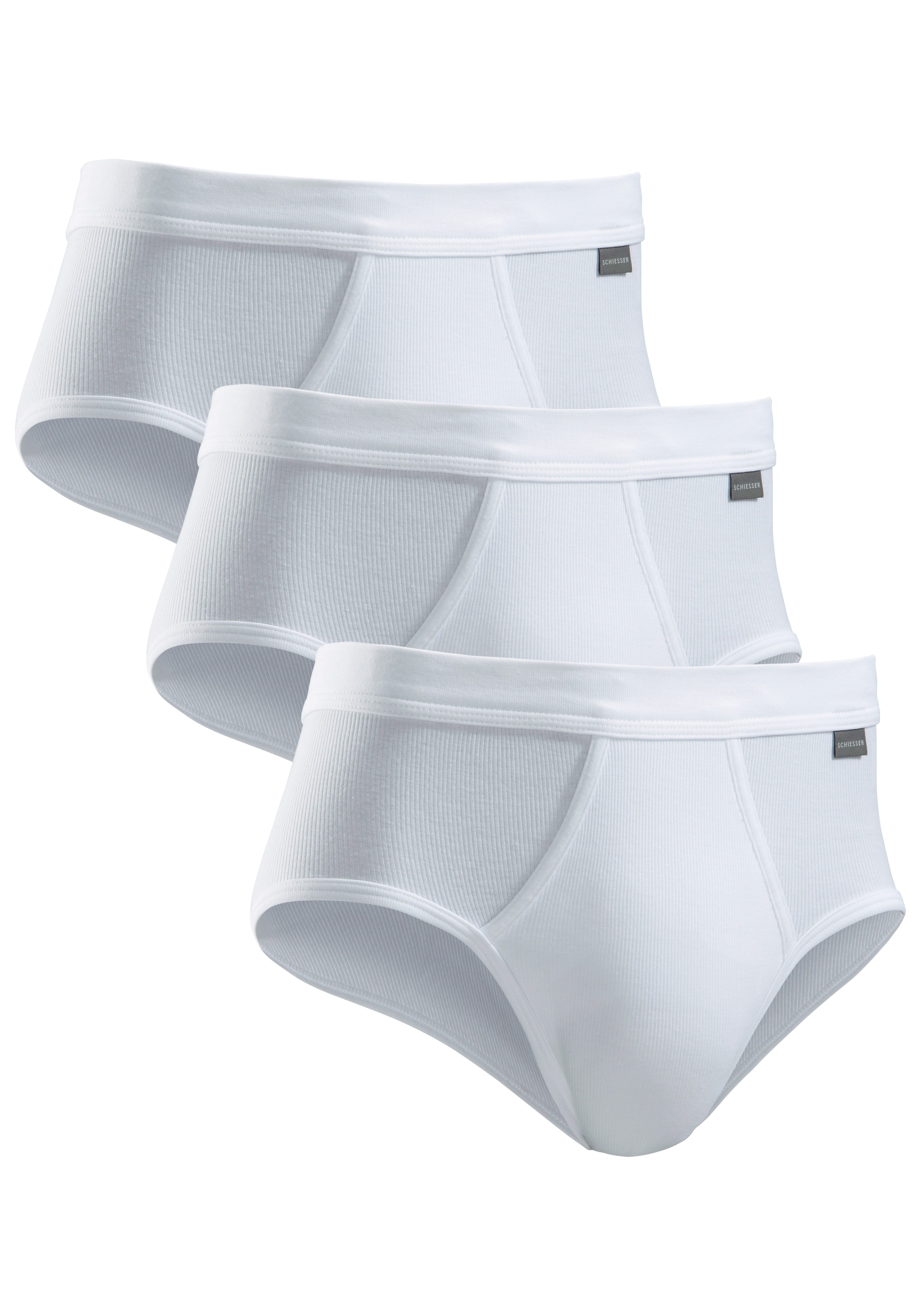 Wäsche/Bademode Unterhosen Schiesser Slip (3 Stück) schlichte Basic-Slips in Top-Markenqualtität