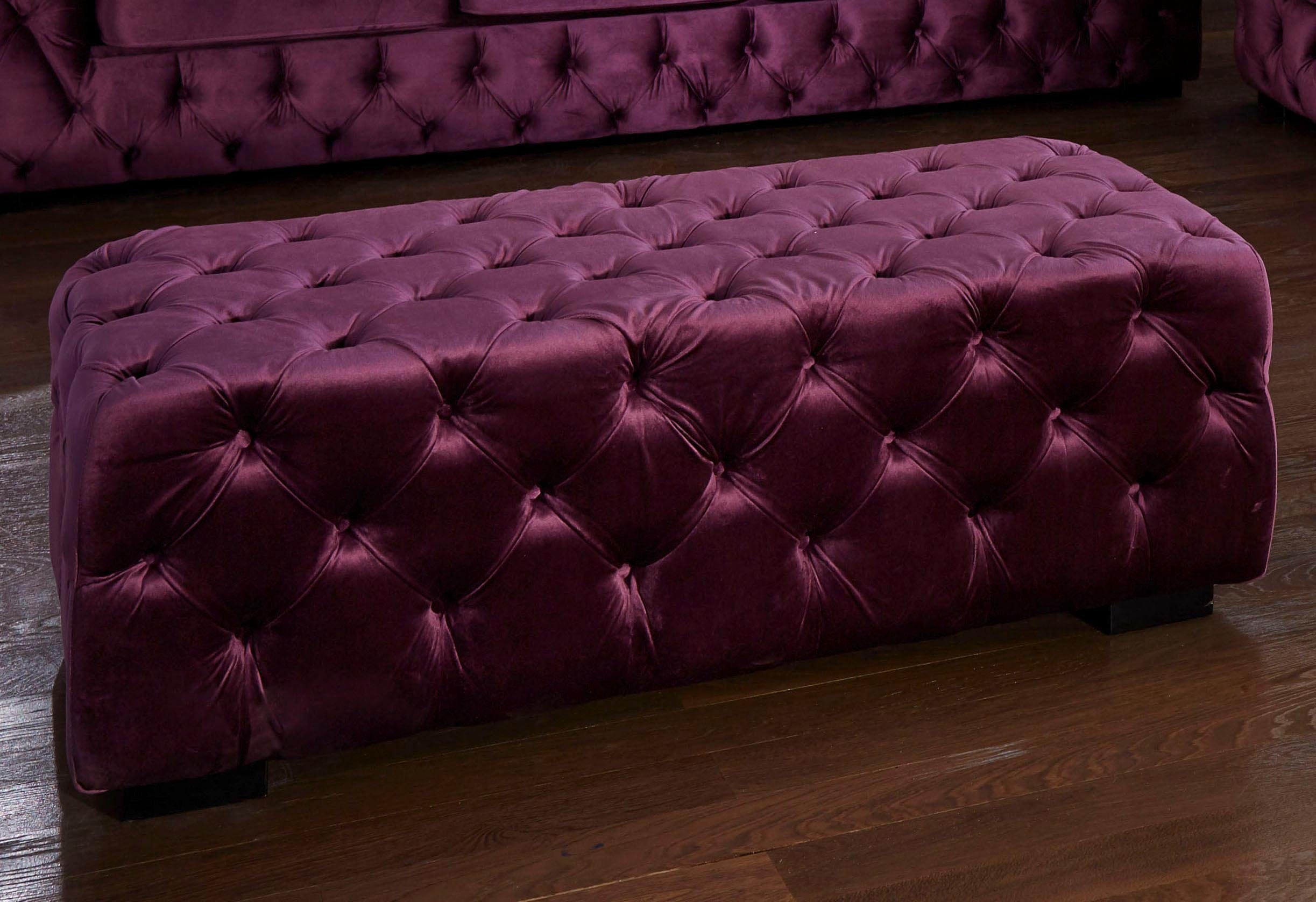 Home affaire Polsterhocker Kalina, mit klassischer Chesterfield-Knopfheftung
