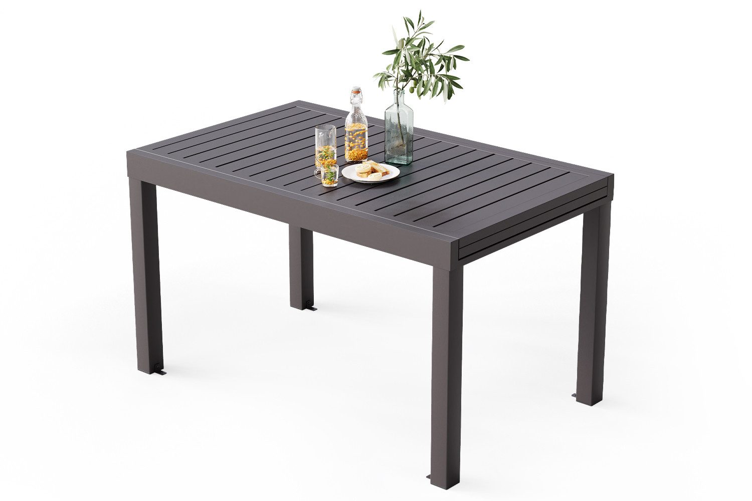 HOMALL Gartentisch Gartentisch Aluminium Ausziehtisch 80/160 günstig online kaufen