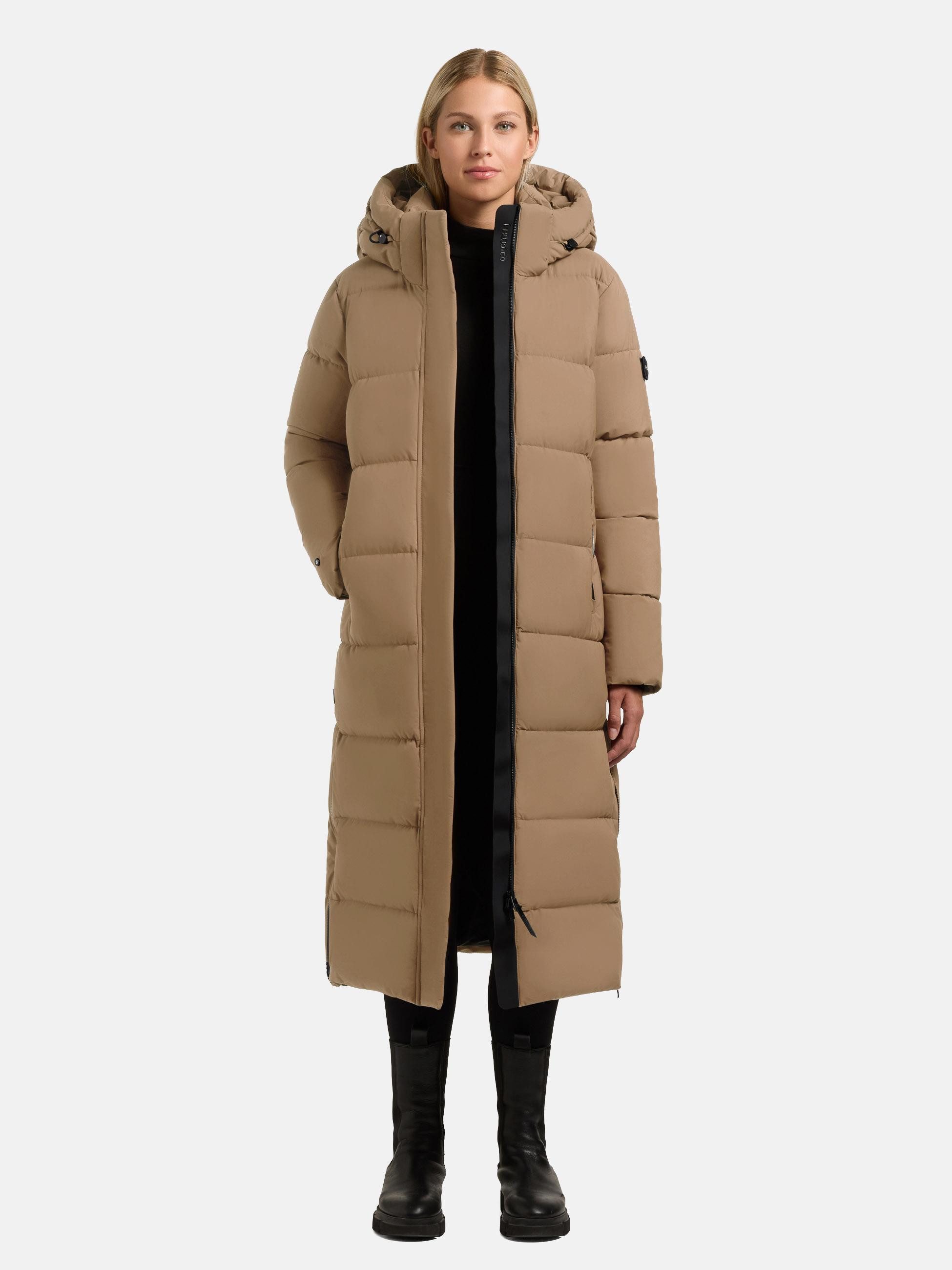 khujo Steppmantel Dote2 Extralanger Damen Mantel mit abnehmbarer Kapuze günstig online kaufen