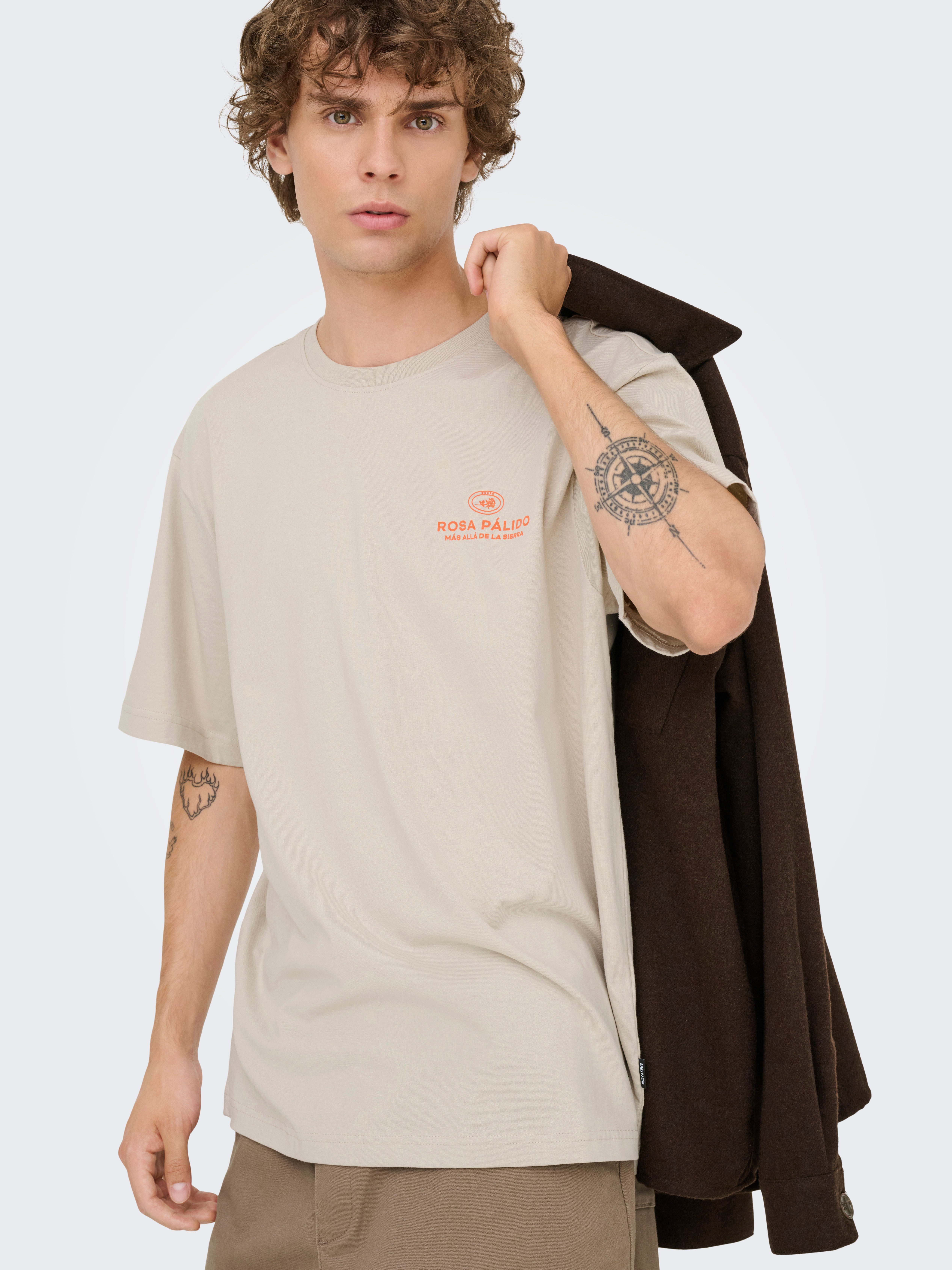 ONLY & SONS T-Shirt ONSFRANK RLX SS TEE NOOS Baumwolle, relaxed fit