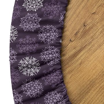 Abakuhaus Tischdecke Rundum-elastische Stofftischdecke, Weihnachten Wiederholende Schneeflocken Kunst