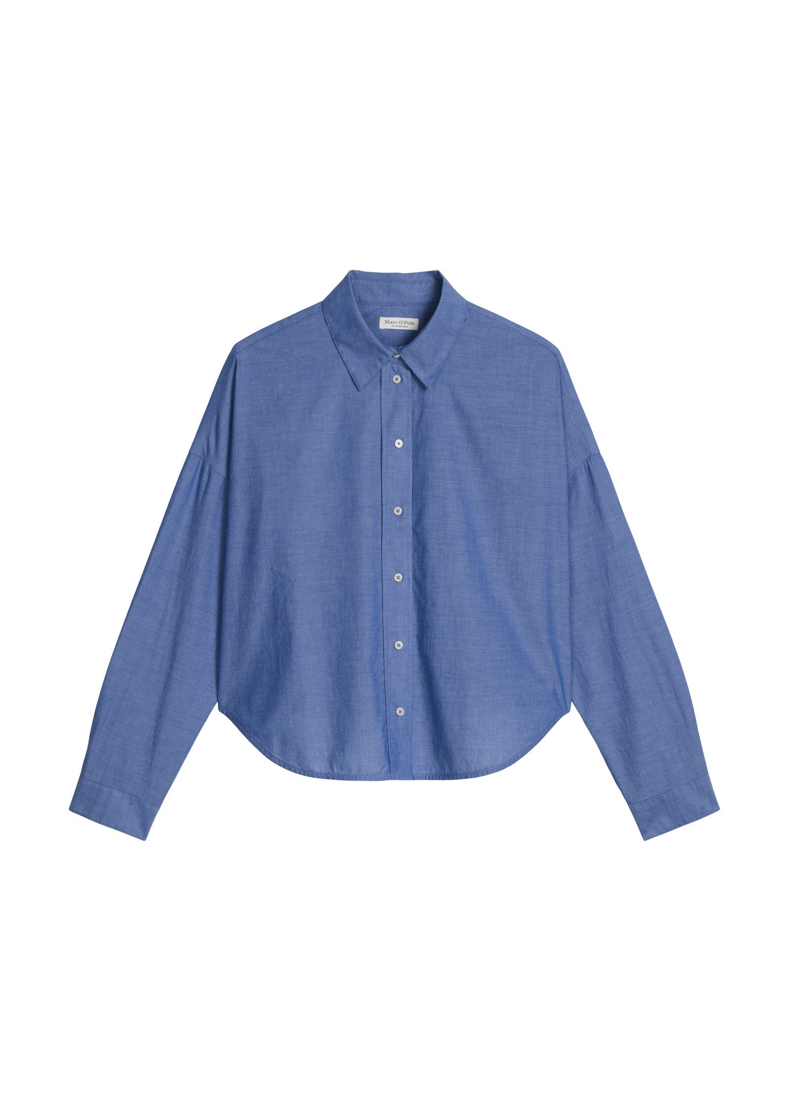 Langarmbluse aus Baumwoll-Chambray