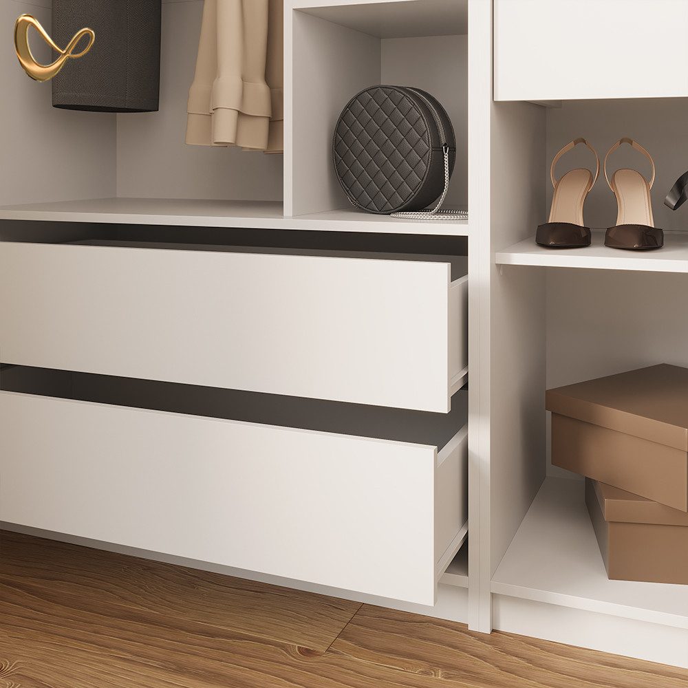 Livinity® Kleiderschrank Trento, Weiß, 3er Set (3-St) – Bild 5 von 5