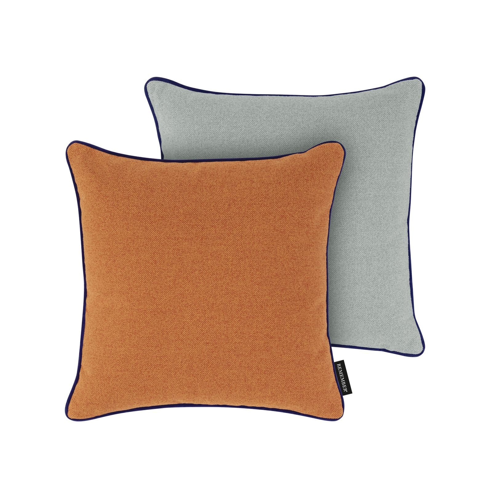 Remember Dekokissen, Remember Kissen Peanut mit Samt Paspel