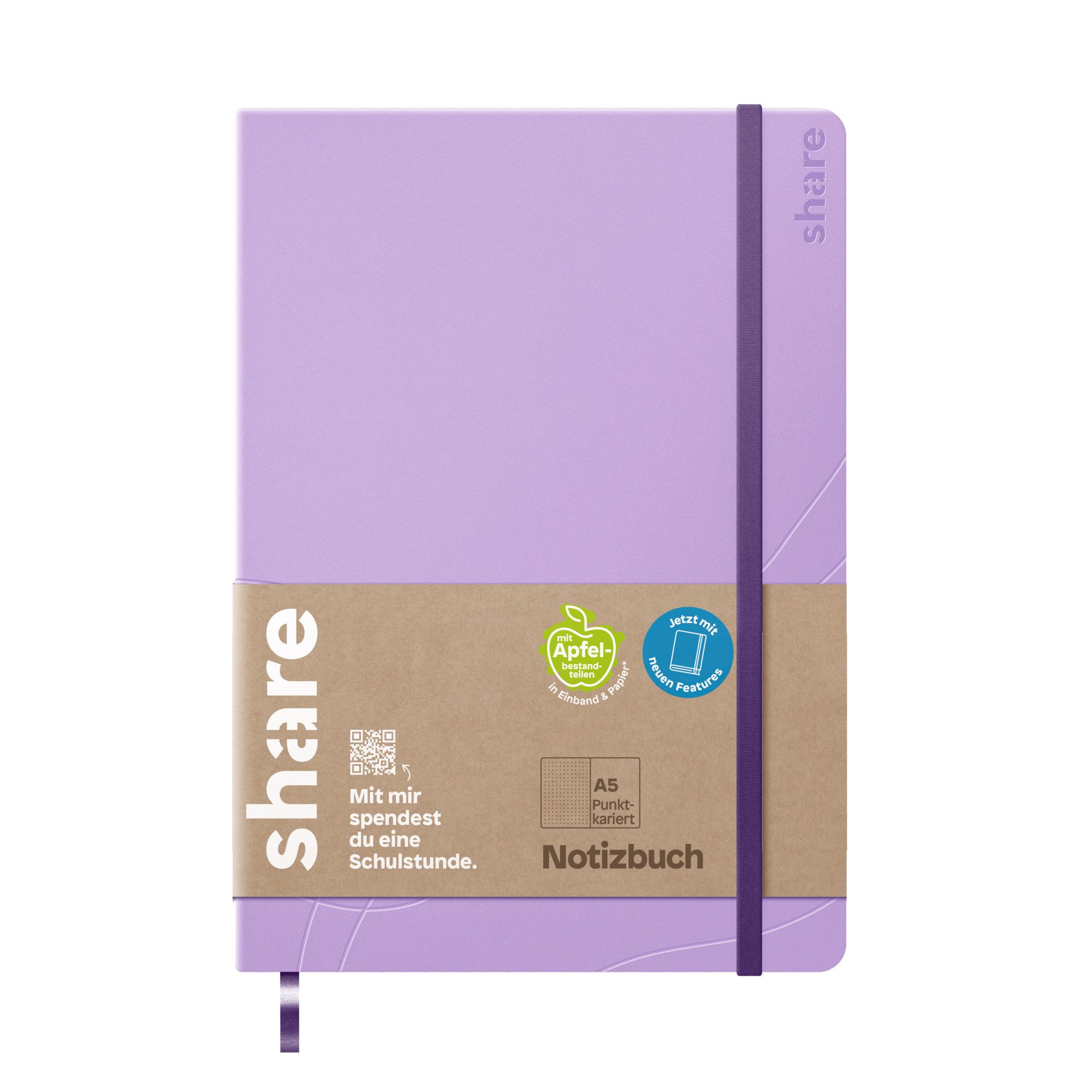 share Notizbuch Journal Y-07-14-02 A5 dotted lavendel