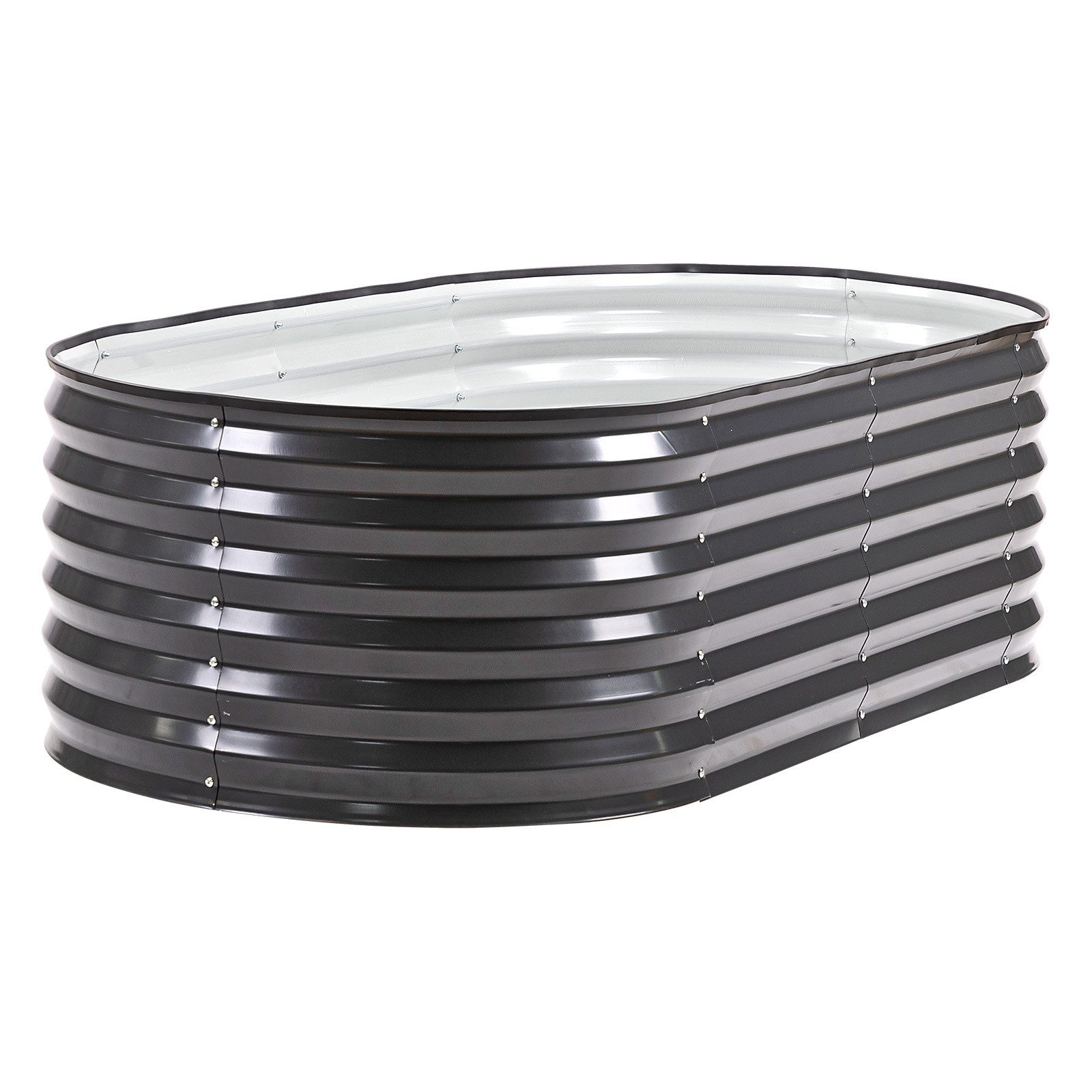 DEMA Hochbeet Hochbeet Cornwall L, oval, anthrazit, 450 Liter (Lieferung erfolgt zerlegt), 450 Liter, 160x80x45cm