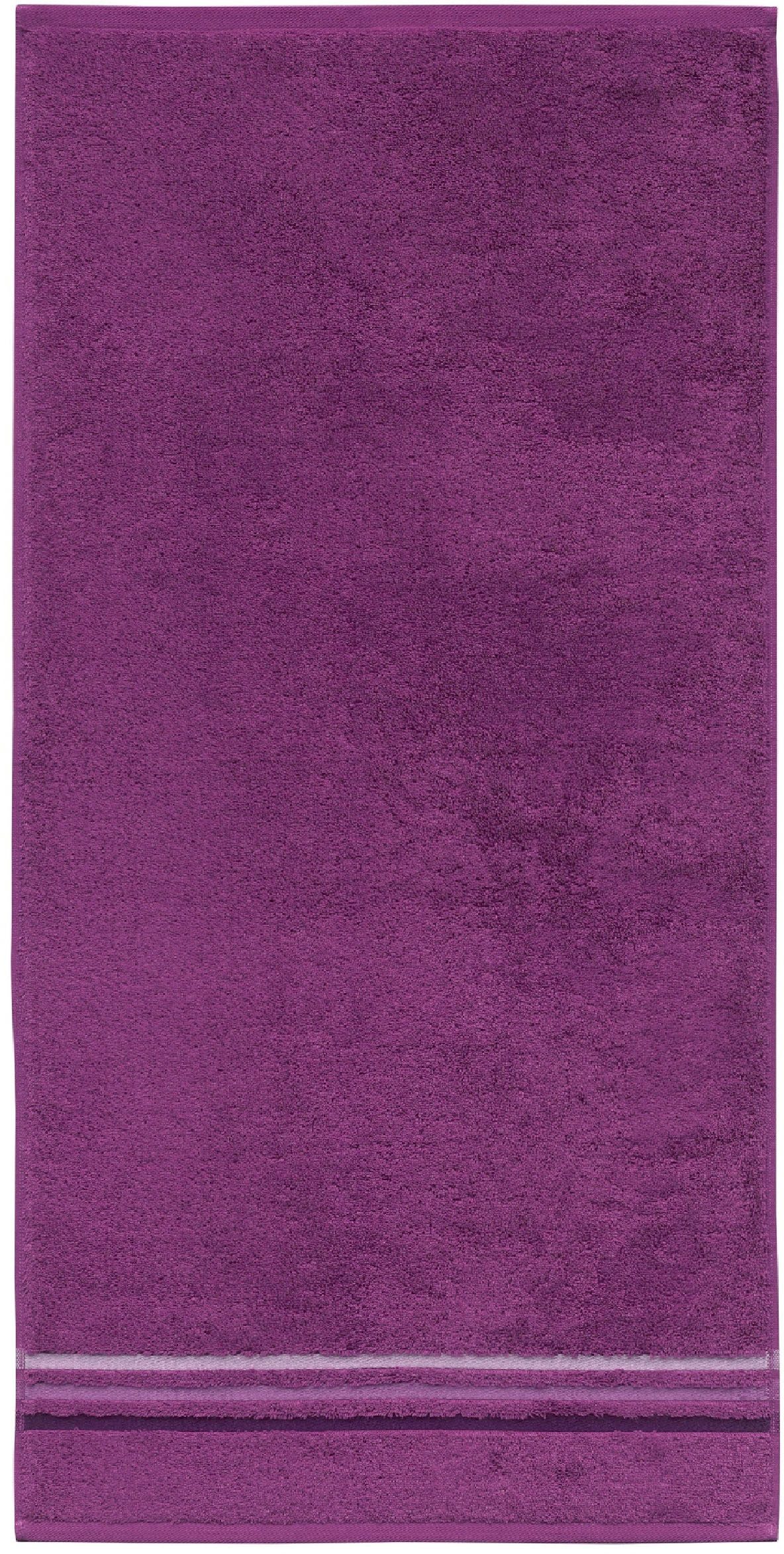 Schiesser Duschtücher Skyline Color aus 100 % Baumwolle mit eleganter Streifenbordüre, Frottier (Set, 2-St), MADE IN GREEN by OEKO-TEX®