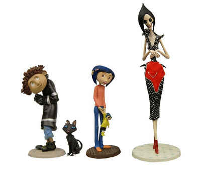 NECA Actionfigur Coraline PVC Mini Figuren Set Coraline, Cat, Wybie & Mother