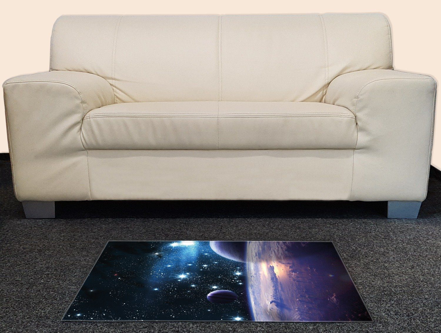 Wallario Teppich Planeten im Weltall, rechteckig, günstig online kaufen