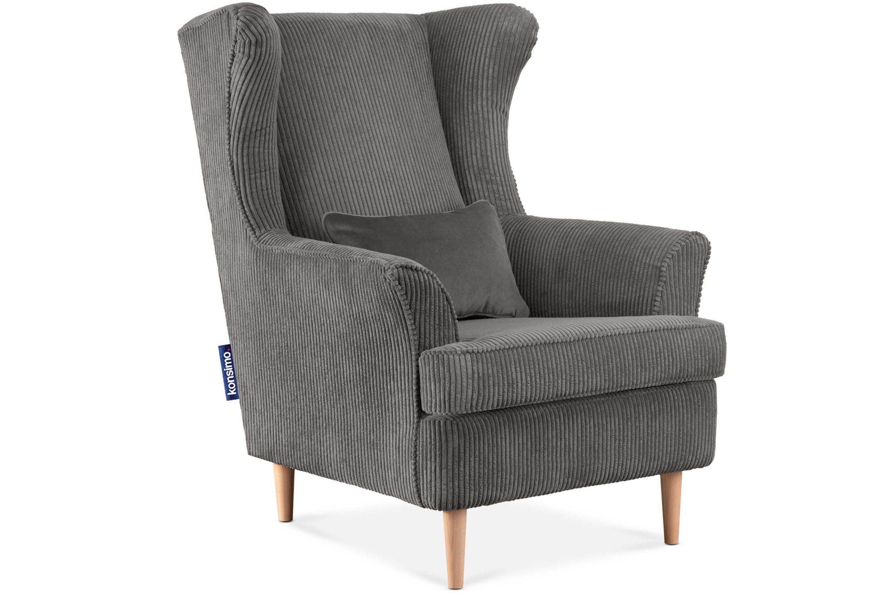 KONSIMO® Ohrensessel STRALIS Sessel, zeitloses Design günstig online kaufen
