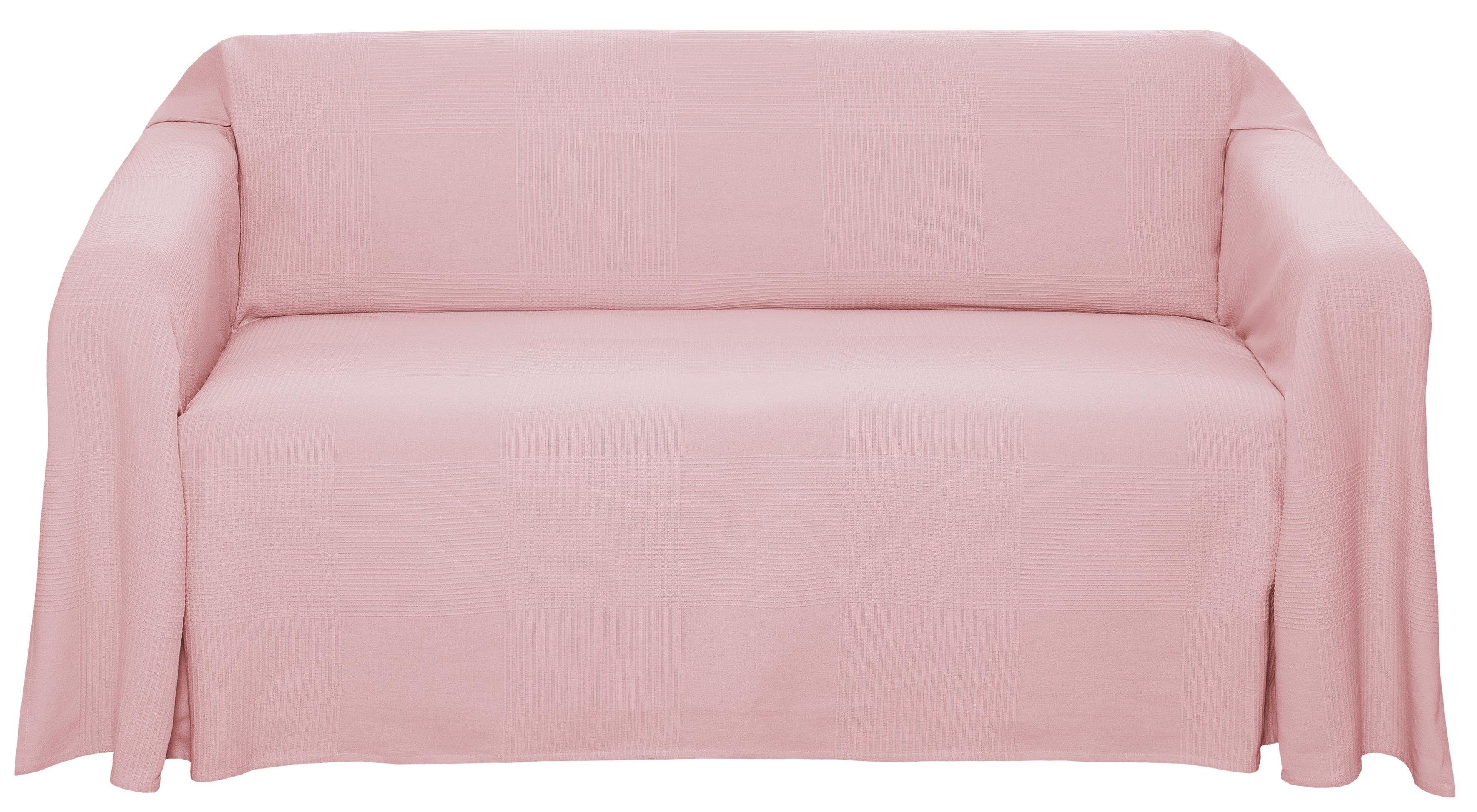 Tagesdecke Mira, my home, uni ohne Füllung Baumwolle, leichte rosé Überwurf, aus 100% Tagesdecke