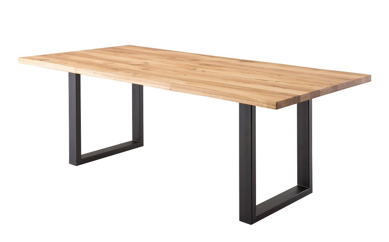 MCA furniture Esstisch Esszimmertisch Rockford, 180 x 90, Wildeiche massiv, U-Gestell (No-Set)