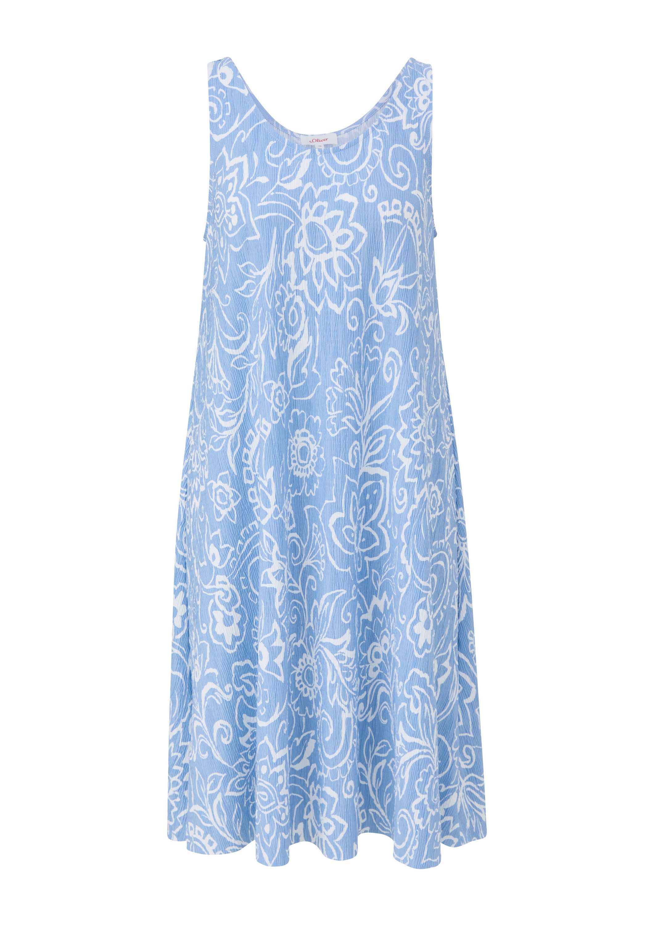 s.Oliver Minikleid Kleid Plissiertes Jersey-Kleid im Relaxed Fit günstig online kaufen
