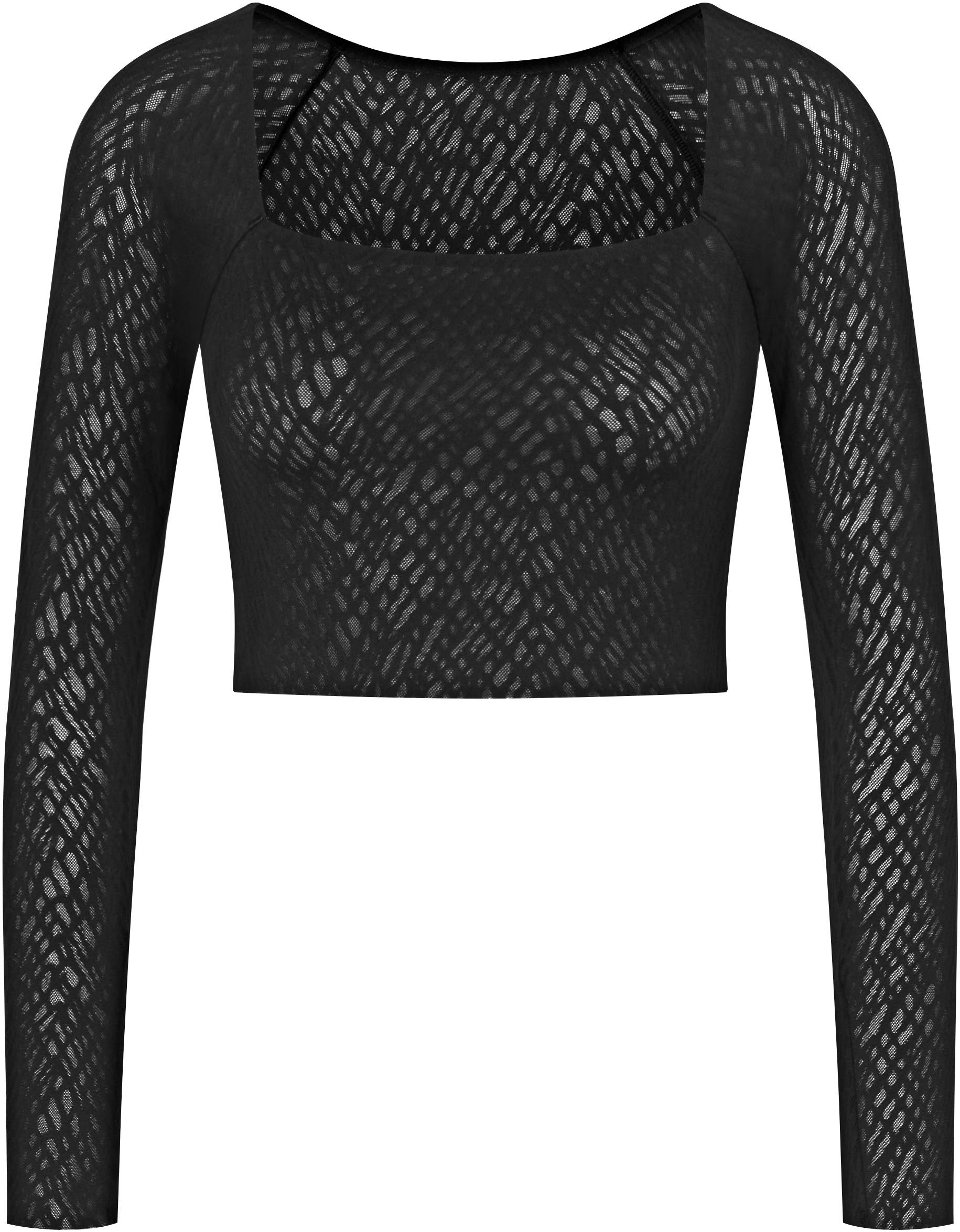 sloggi Longsleeve ZERO Feel Bliss nahtlos mit Spitzenoptik, weich, elastisch