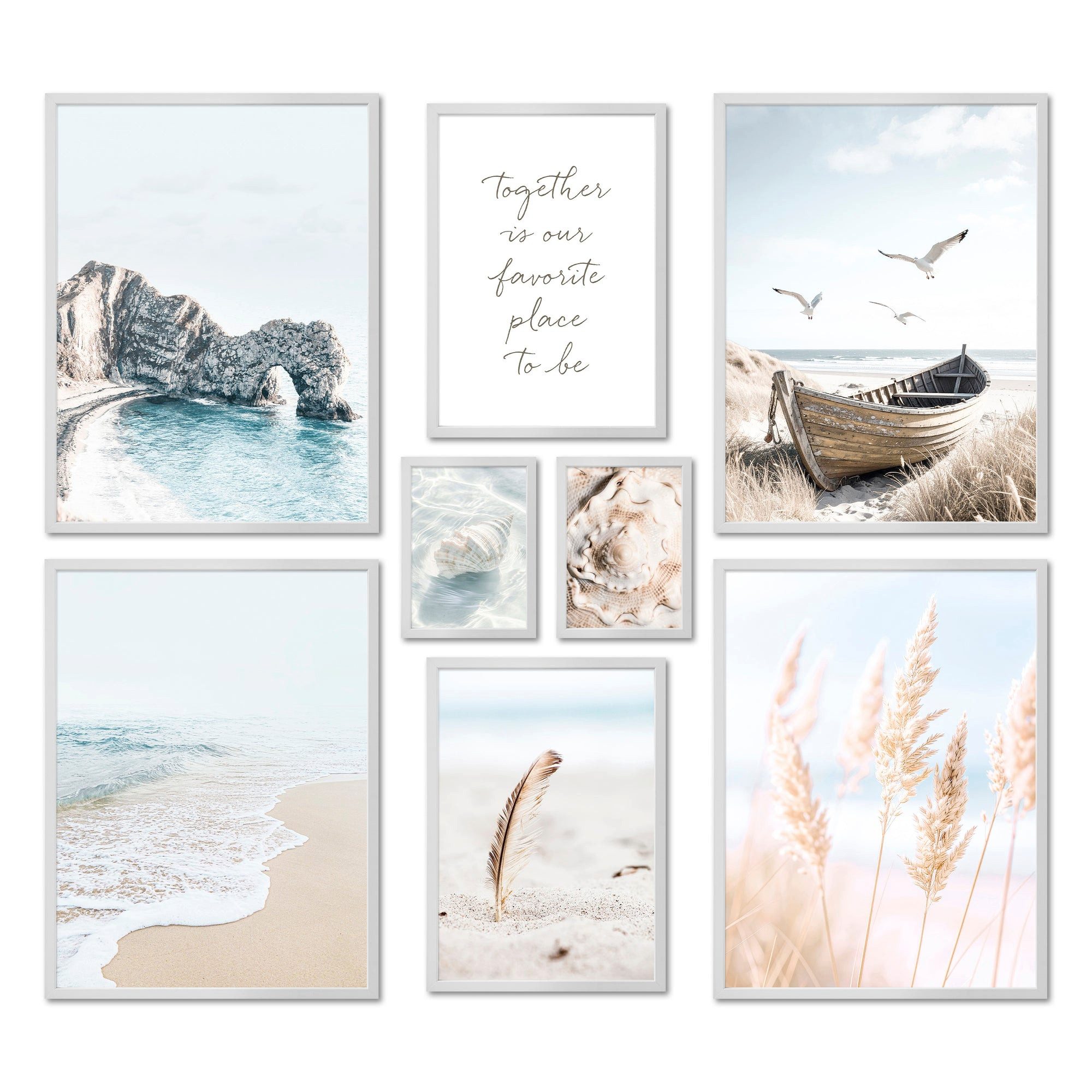 Bilder-Collage Poster Set - North Sea Magic - Deko Wandbilder nordsee, strand, mariti