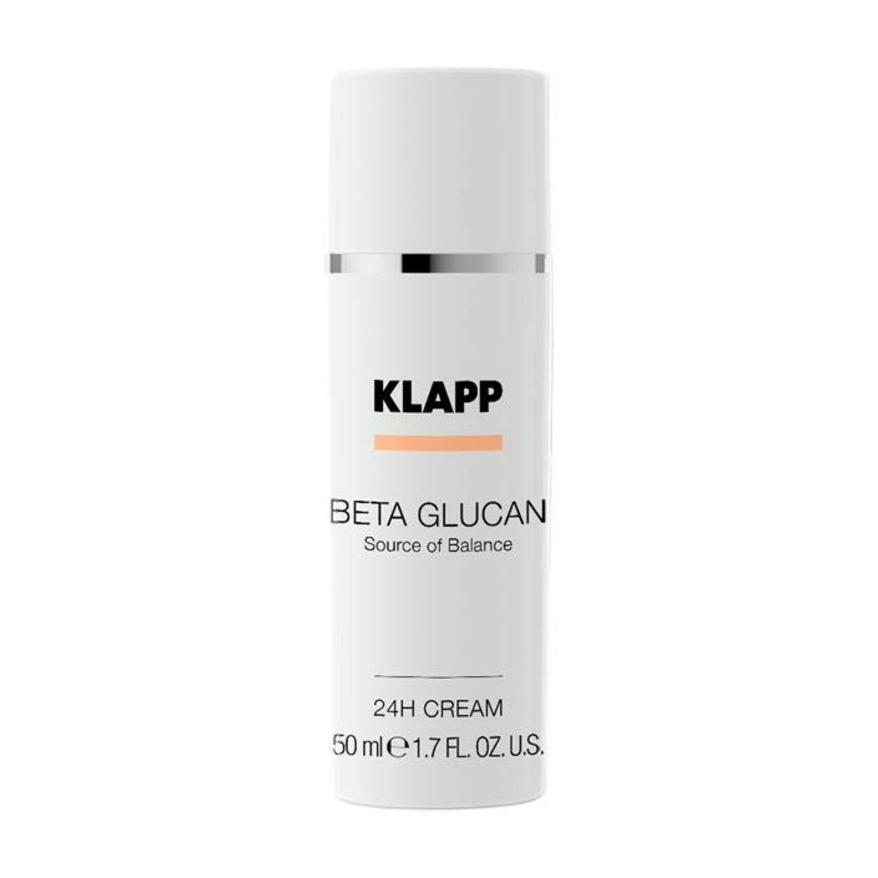 Klapp Cosmetics Tagescreme Beta Glucan Source of Balance 24H Cream, Ohne chemische Konservierungsmittel, Emulgatoren