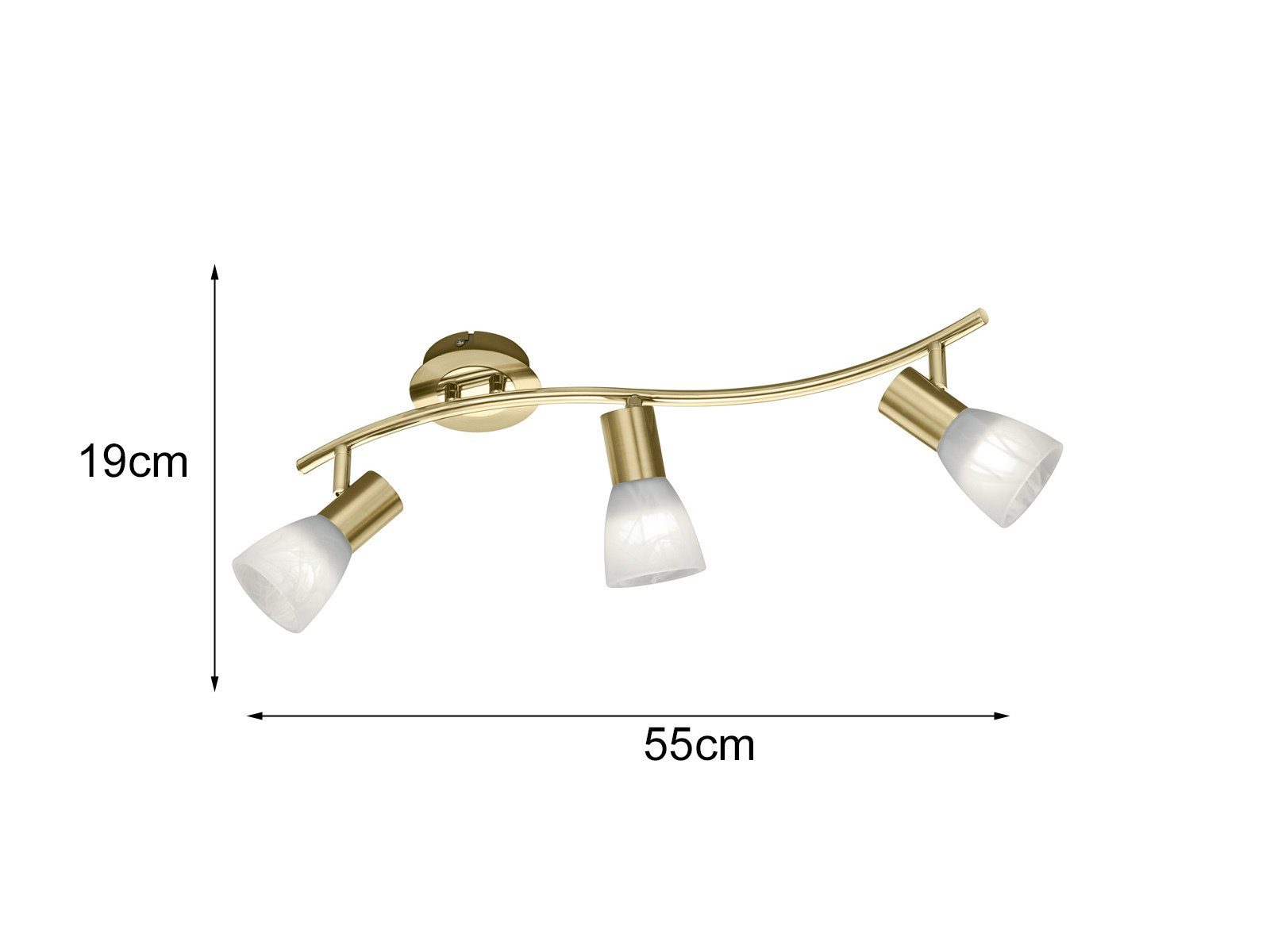 TRIO Leuchten LED Deckenstrahler, LED wechselbar, Warmweiß, Decken-lampe Designklassiker über-n Esstisch & Treppenhaus Breite 55cm